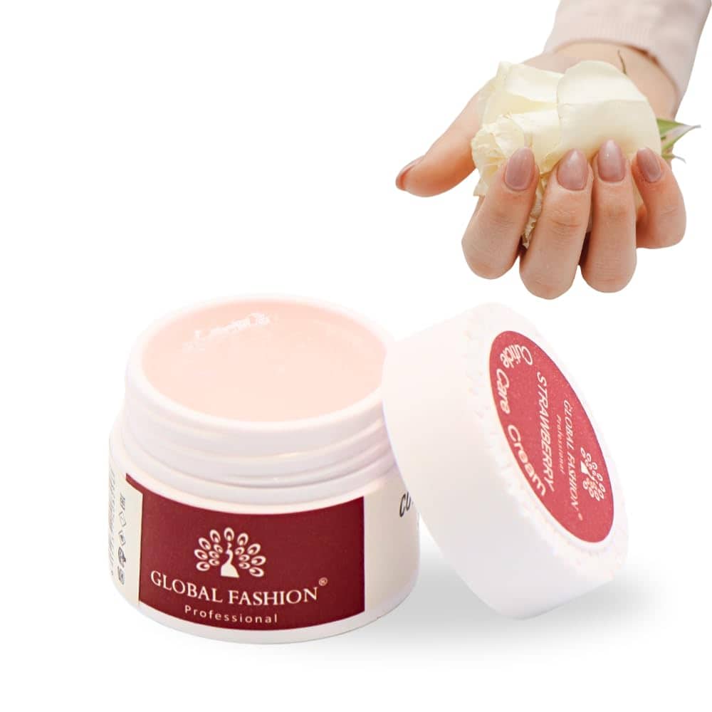 GLOBAL FASHION Professional Nourishing Cuticle Cream with Strawberry 5g - Strengthens Dry, Brittle Nails & Softens Cuticles - by | (Strawberry 5g)