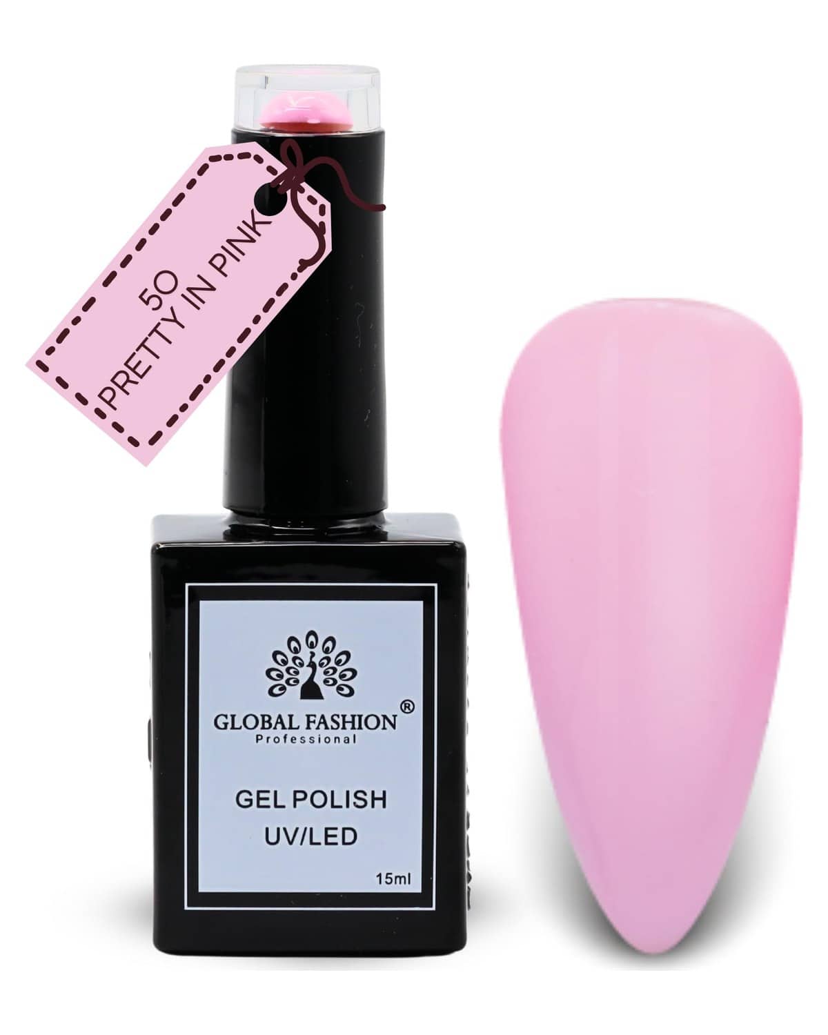 Global Fashion Blush Garden Collection Set (49–54) – 6 Long-Lasting, High-Gloss, Chip-Resistant Colors for Teens & Professionals – UV/LED Soak-Off Nail Kit (50-Pretty in Pink-1p, 1)