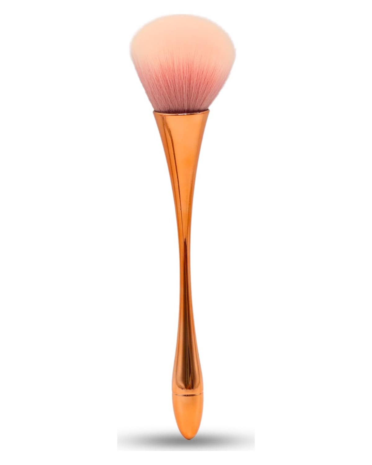 GLOBAL FASHION Professional Nail Dust Removal Brush | Premium Effortless Vegan for Acrylic and Gel Nails | Manicure & Pedicure Clean Up Tool | Soft Bristles | Cruelty-Free | Eco-Friendly | Bronze Pink