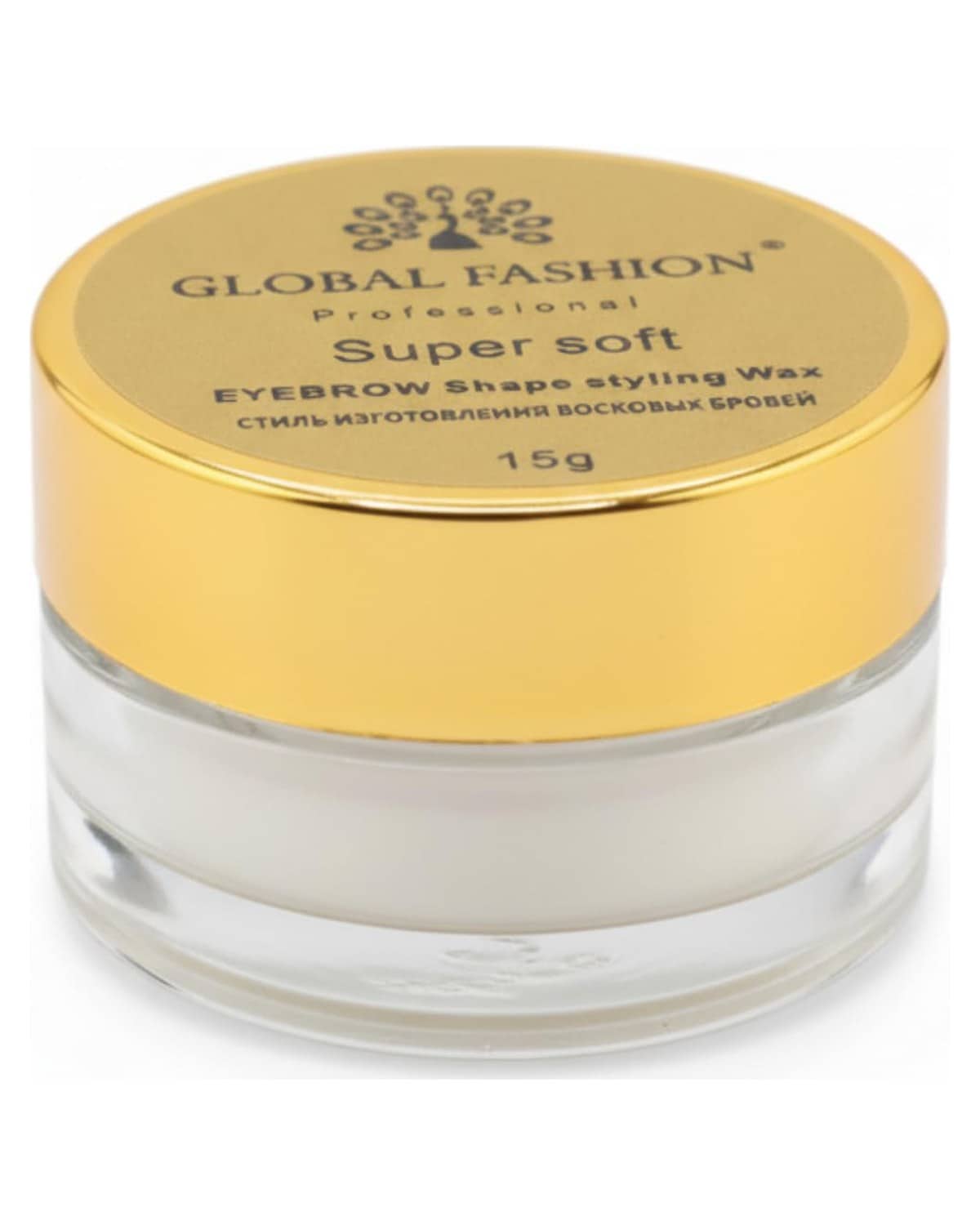 Eyebrow Shaping Wax 15g - Waterproof & Fast-Drying - Shapes, Lifts & Laminates Brows for All Day Control - Flake-Free Formula, No White Residue, 24h Long-Lasting Hold for groomed Look (Super Soft)