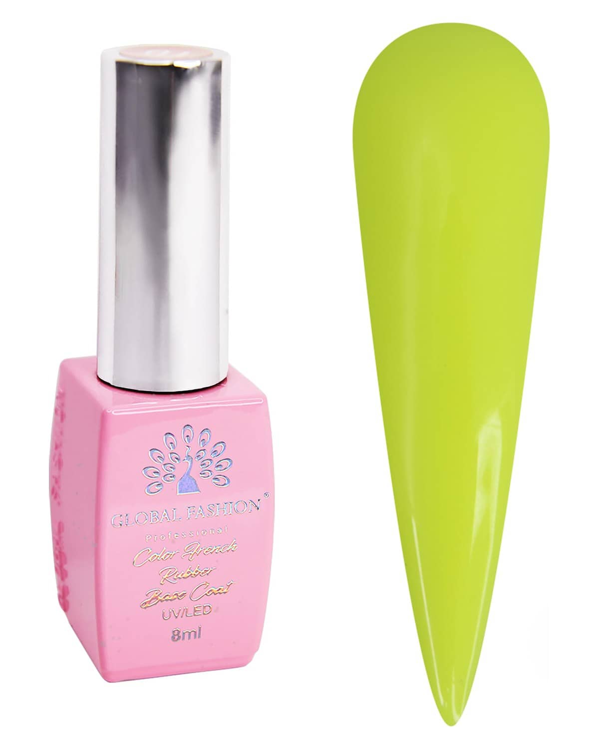 GLOBAL FASHION Neon Dream Nails! Neon Base Coat (8ml) - Vegan, Cruelty-Free, Chip-Resistant. Promotes Healthy Nails, Long-Lasting Gel Manicures | (03, 8 ml)