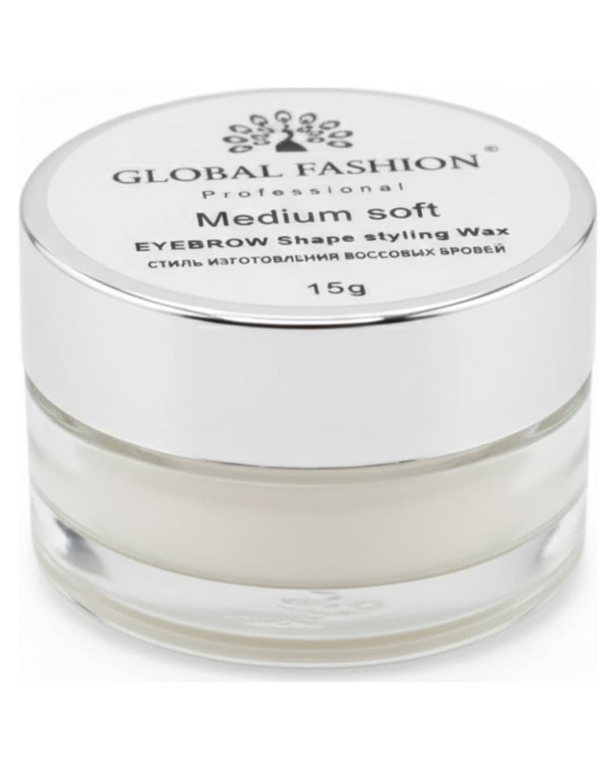 Eyebrow Shaping Wax 15g - Waterproof & Fast-Drying - Shapes, Lifts & Laminates Brows for All Day Control - Flake-Free Formula, No White Residue, 24h Long-Lasting Hold for groomed Look (Medium Soft)