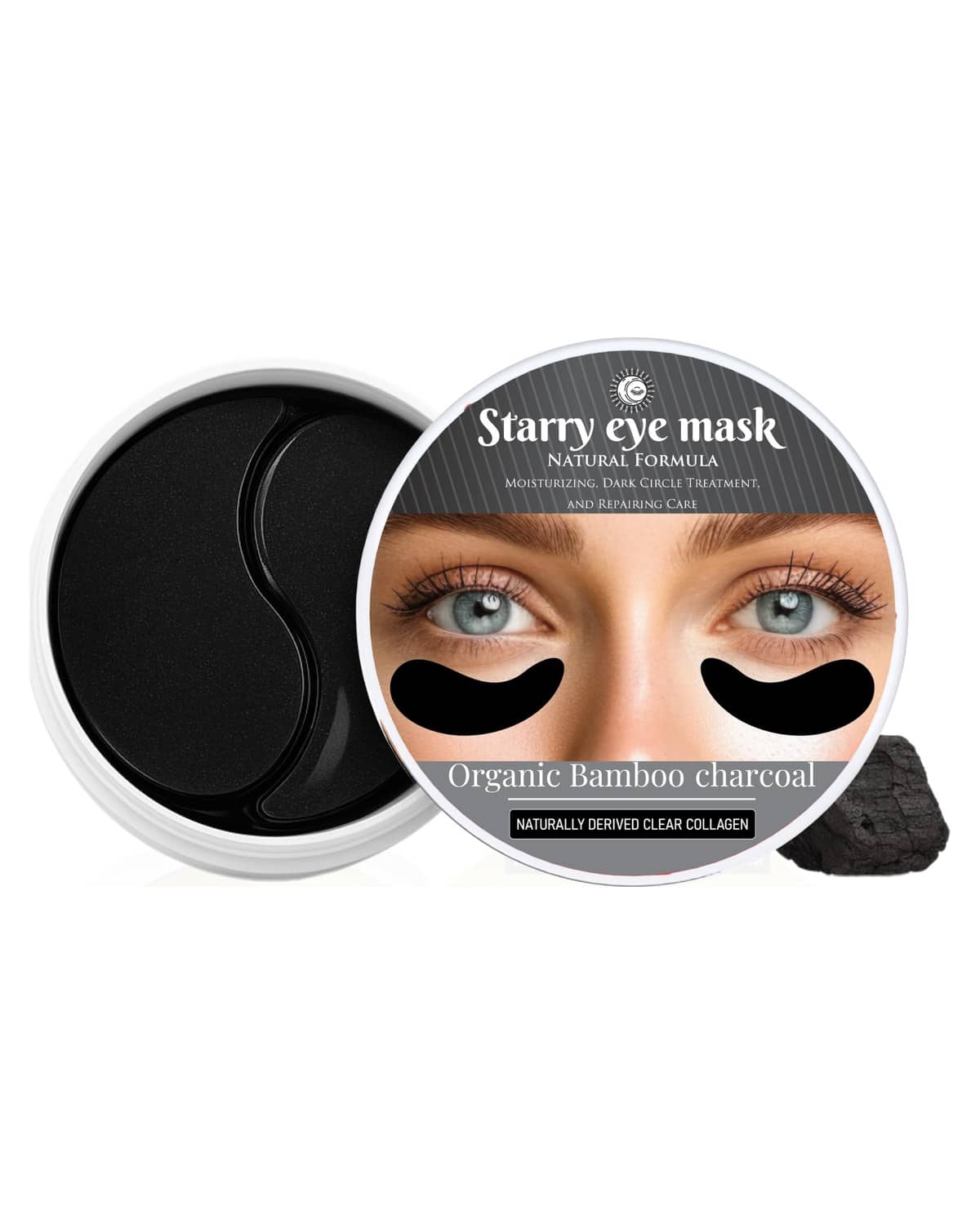 Global Fashion Under Eye Patches - Under Eye Masks for Dark Circles, Puffiness, Fine Lines & Wrinkles, Anti-Aging, Hydrating Collagen Treatment, Beauty & Personal Care (30 pairs, Bamboo Charcoal)