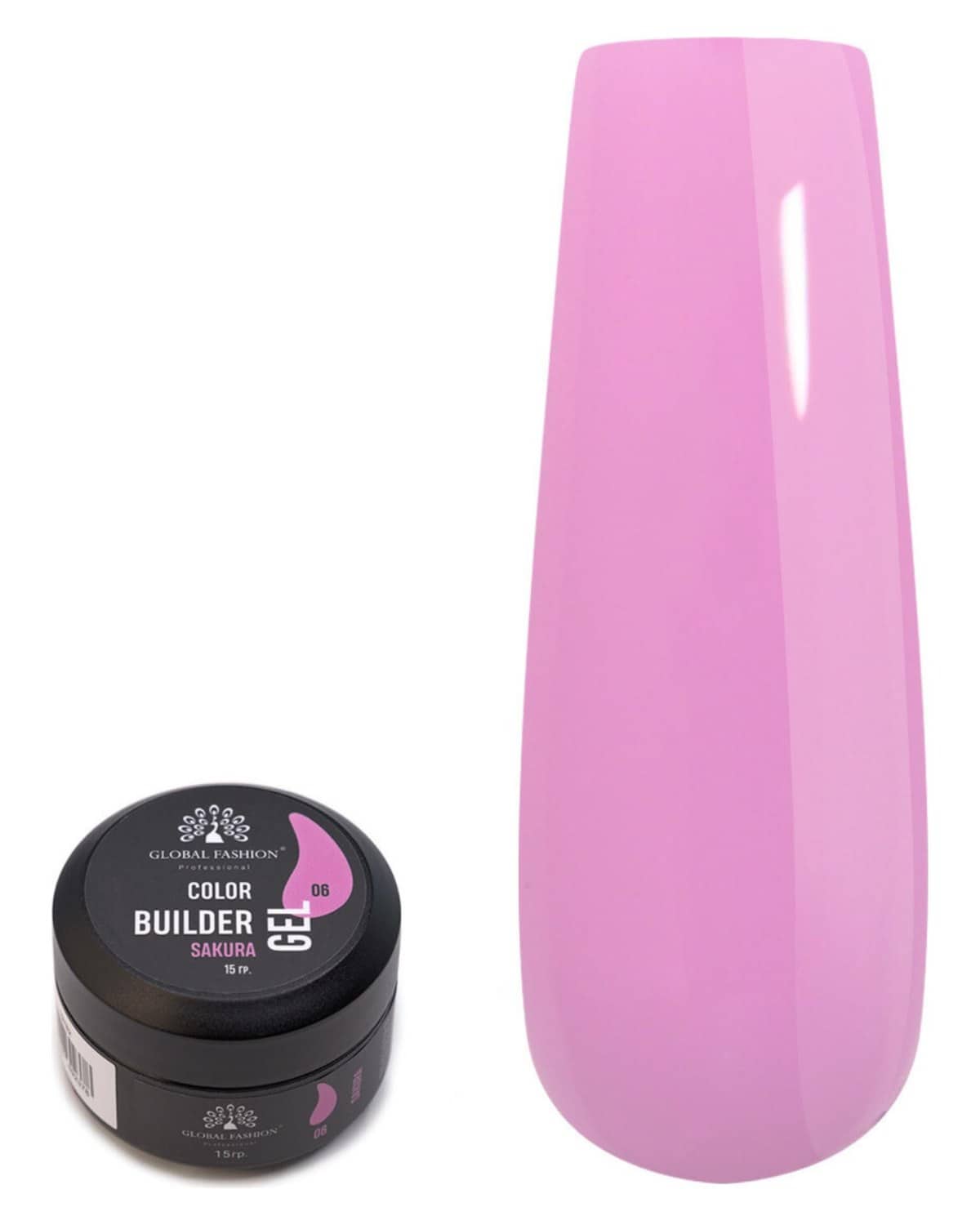 GLOBAL FASHION Professional Color Gel Builder 15g with 13 Shades: Unleash Your Inner Nail Artist with This Versatile Sculpting and Coloring Nail Art Toolkit (06 SAKURA)