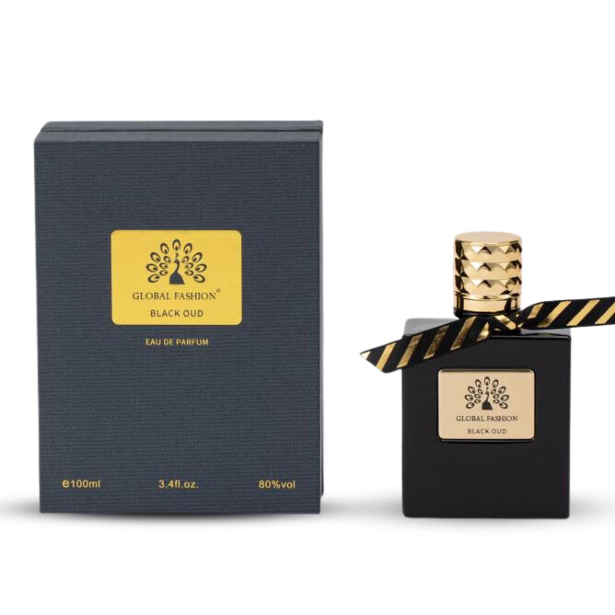 GLOBAL FASHION Black Oud Eau De Parfum 100ml - | Natural Spray Luxury Fragrance for Women, Long-Lasting with Bergamot, Rose, Jasmine, Musk & Vanilla Notes | for Any Occasion