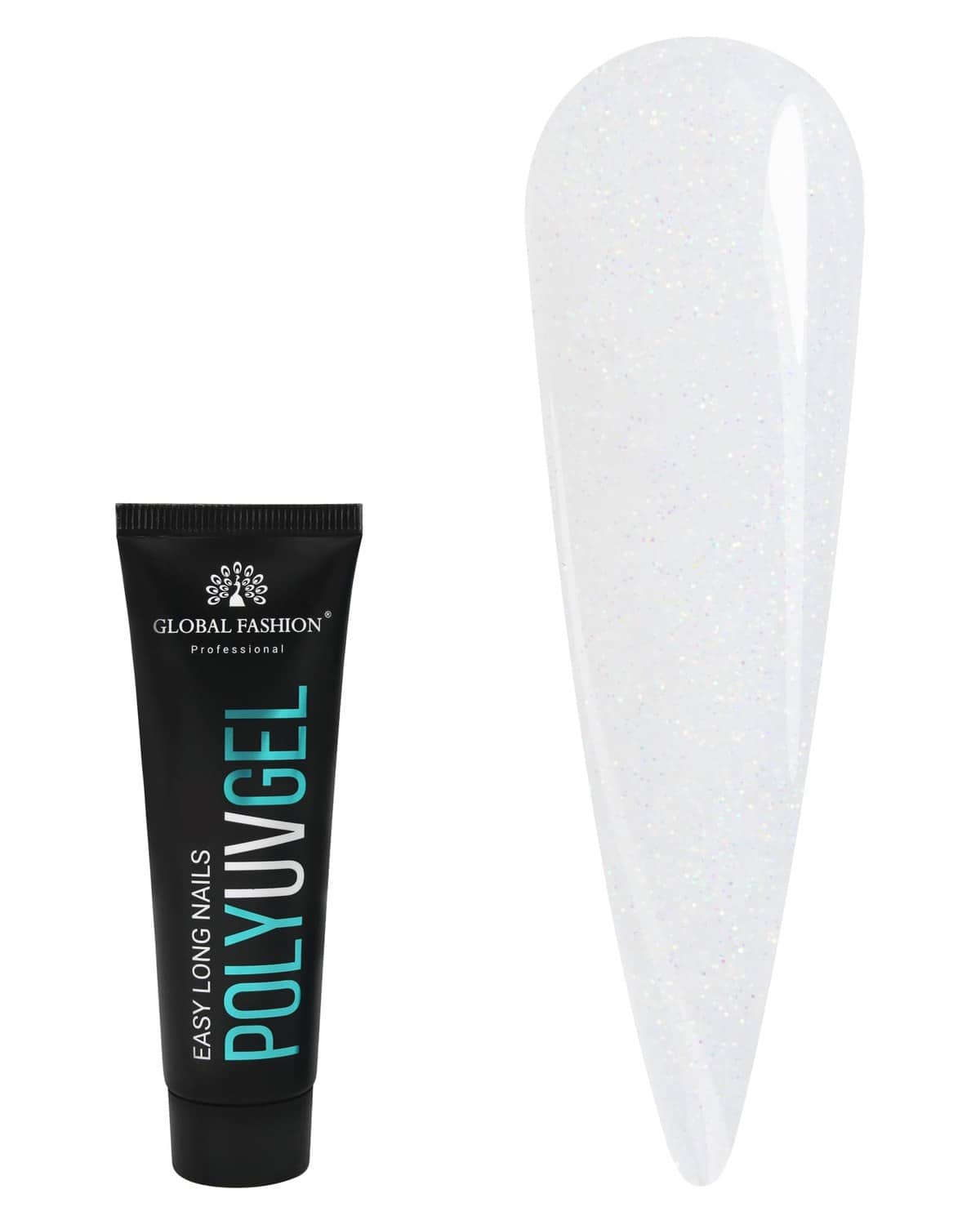 Global Fashion Professional Poly UV Gel with Shimmer: Long-Lasting, Salon-Quality Nails in Dazzling Colors | (01)