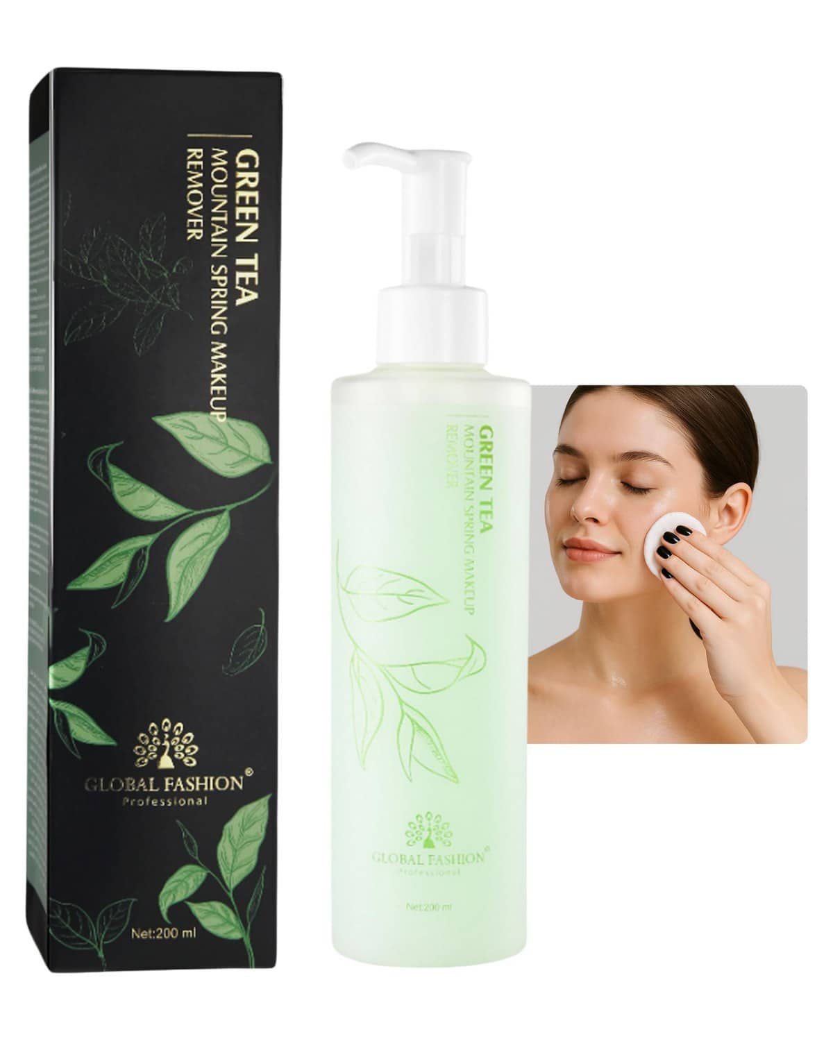 Global Fashion Tea Infused Makeup Remover 200ml – 3 Scents, Gentle, Hydrating & Nourishing Formula, Effectively Removes Waterproof Makeup, Antioxidant, Anti-Inflammatory, Sensitive