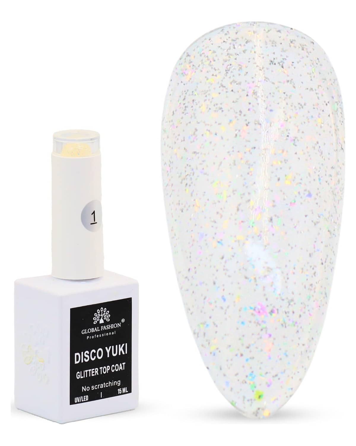 DISCO YUKI GLITTER TOP COAT 15ML 01