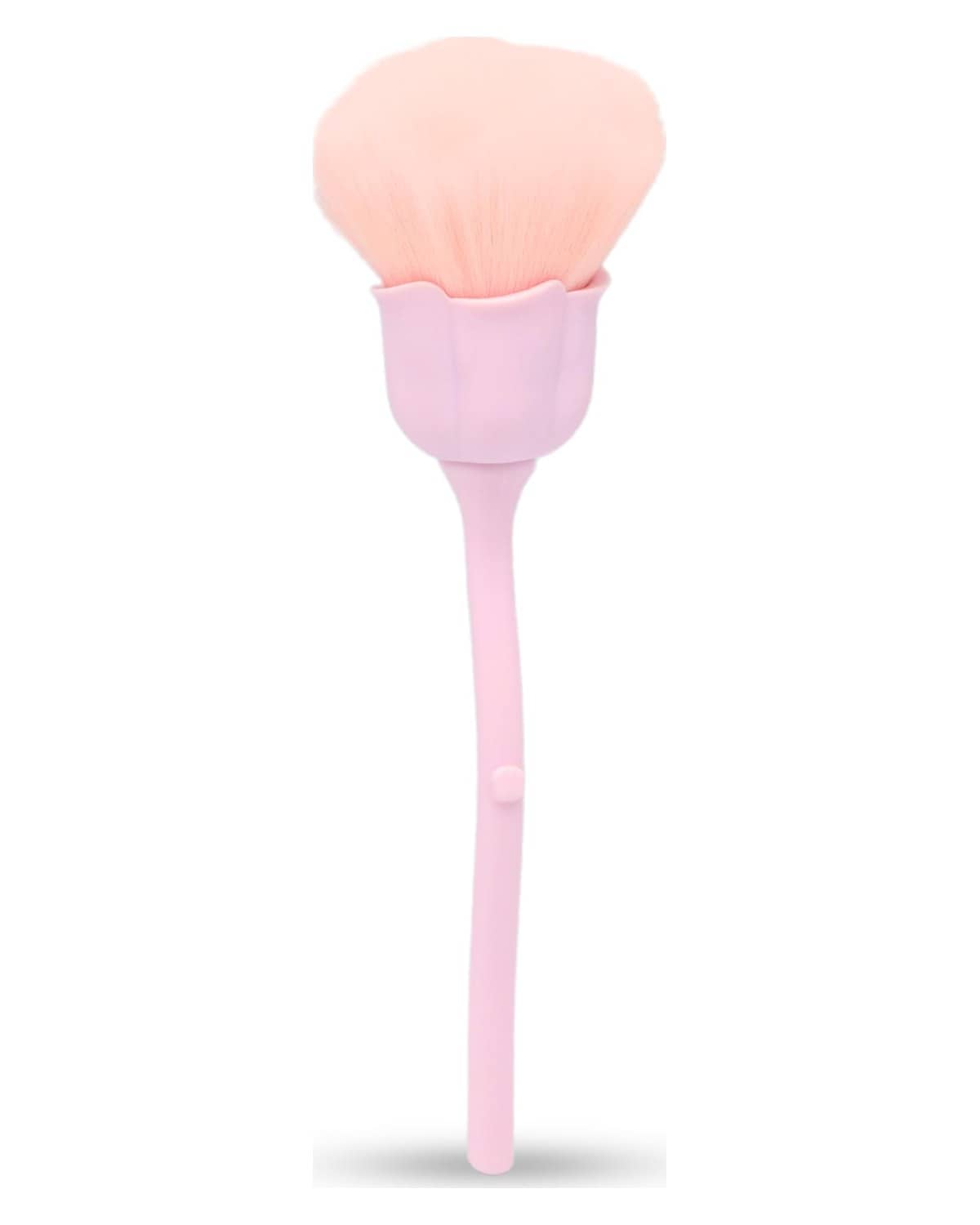 GLOBAL FASHION Professional Vegan & Cruelty-Free - Nail Art Powder Dust Removal Brush - Soft Bristles for Acrylic Powders, Glitters & Dips - Manicure Tool - Home & Salon Use | Baby Pink, Rose Brush