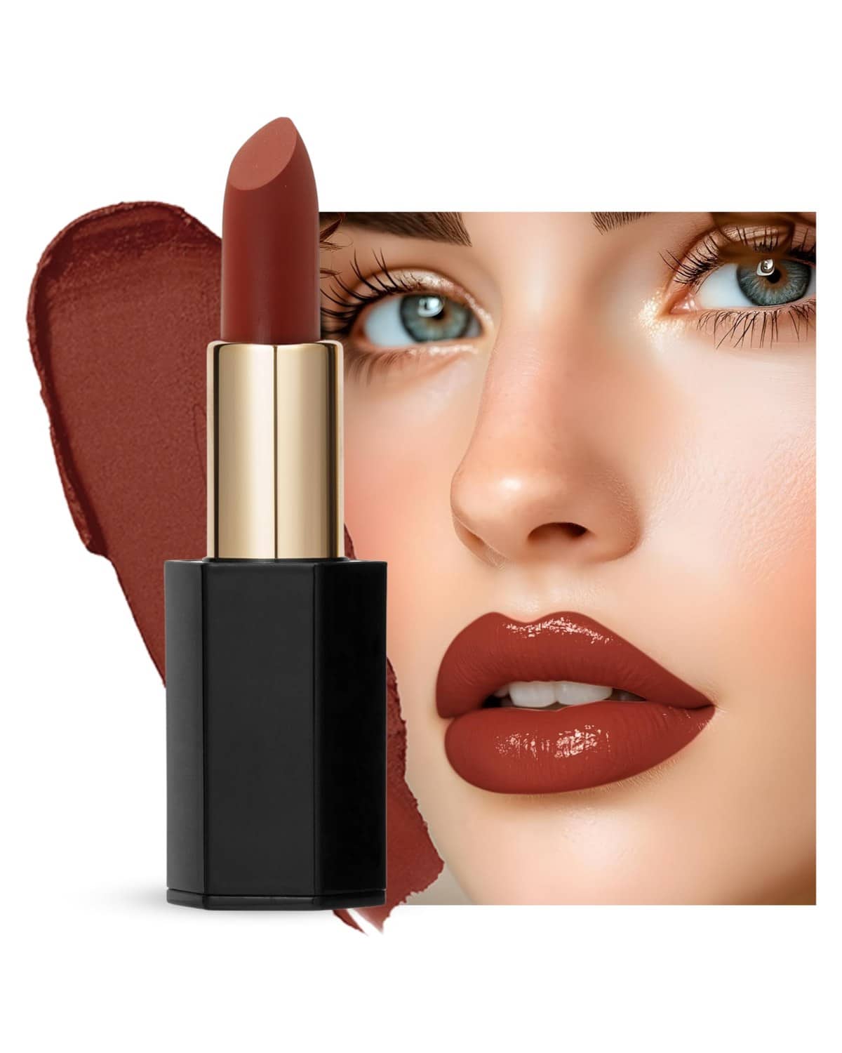Velvet Moisturizing Matte Lipstick - 24 Long-Lasting Shades, Highly Pigmented, Smudge-Proof, Vegan & Cruelty-Free, Luxe Non-Drying Formula with Velvet Finish (115 Persian Plum, 3.5)