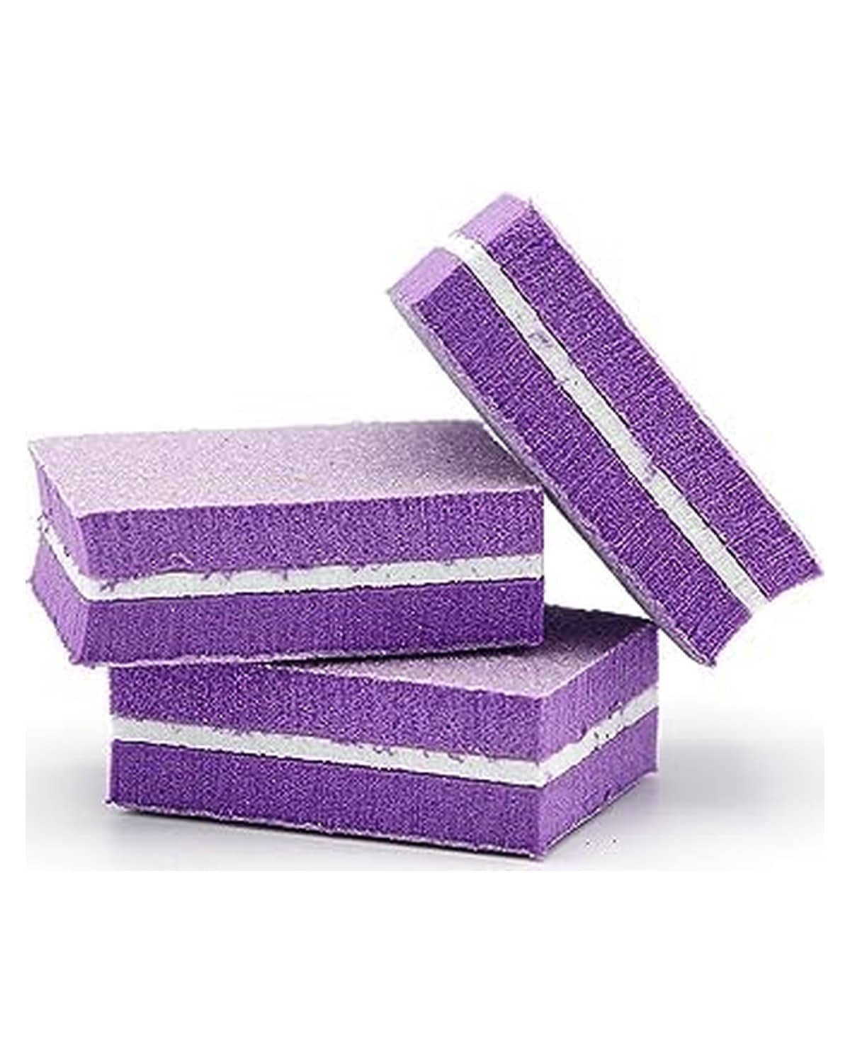 GLOBAL FASHION Professional 50PC Mini Nail Art Buffer - Salon-Quality Nails at Home | - (PURPLE)