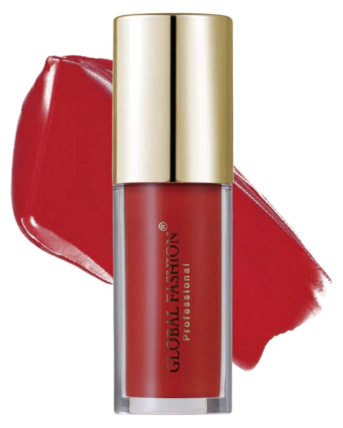 GLOBAL FASHION Velvet Lasting Matte Lip Gloss 4g - 24 Shades, Lightweight, Long-Lasting, Non-Sticky, High-Pigment, Hydrating with Jojoba Oil & Vitamin E for Smooth Wear (104 - Ruby)