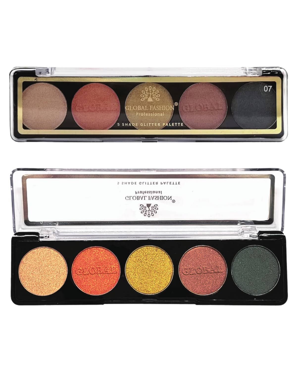Global Fashion Professional 5-Color Eye Shad Palette - Long-Lasting Matte and Shimmer Shades, High Pigment, Blendable Makeup Palette for Day & Night Looks | (PALETTE 7)