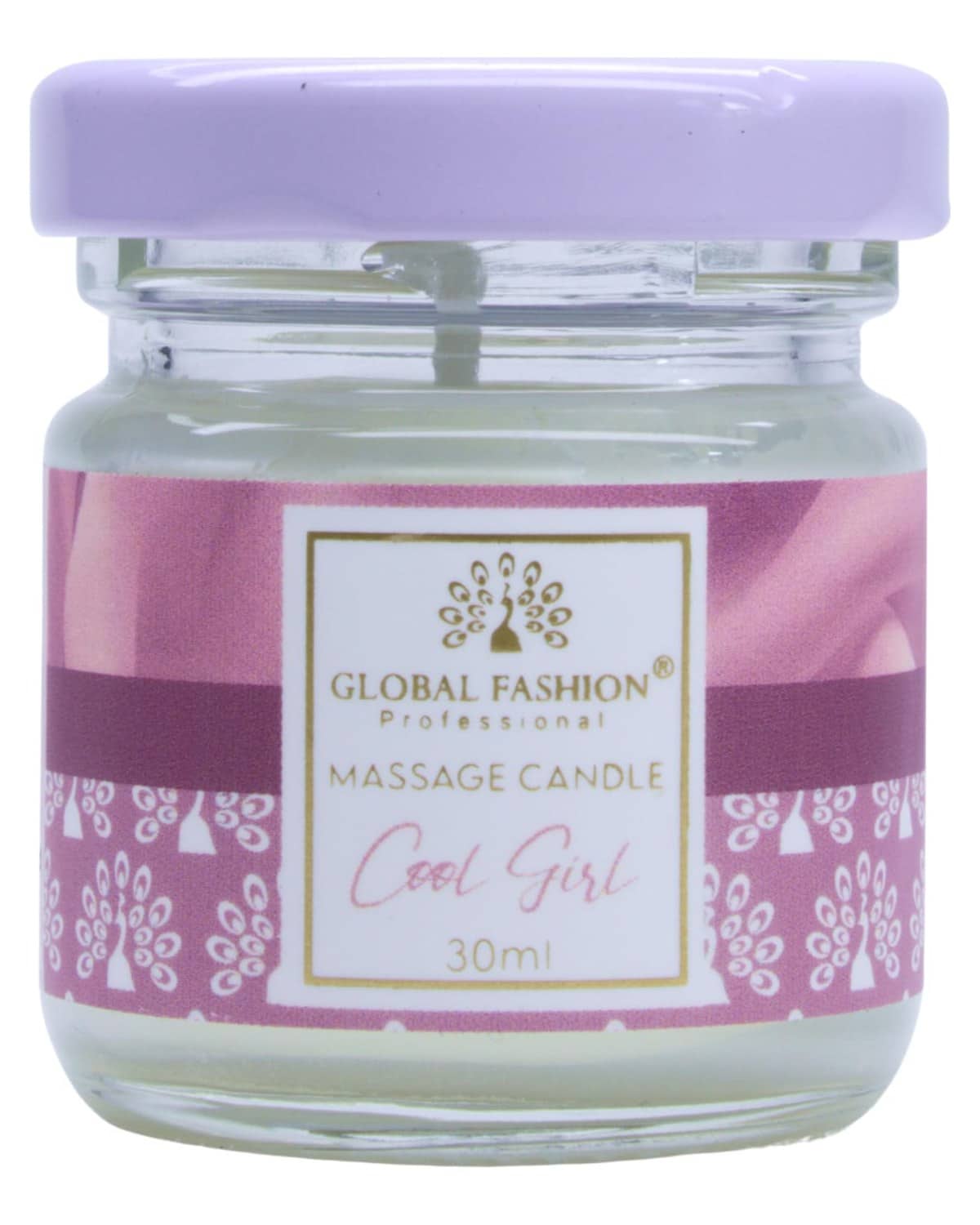 Global Fashion Massage Candle 30 ml - Luxury Body & Massage Oil Candle, Warm Skin-Oil Candle for Home Spa, Couples & Personal Use - Vegan Soy Wax, Home Scented Aromatherapy Gift-Ready (Cool Girl)