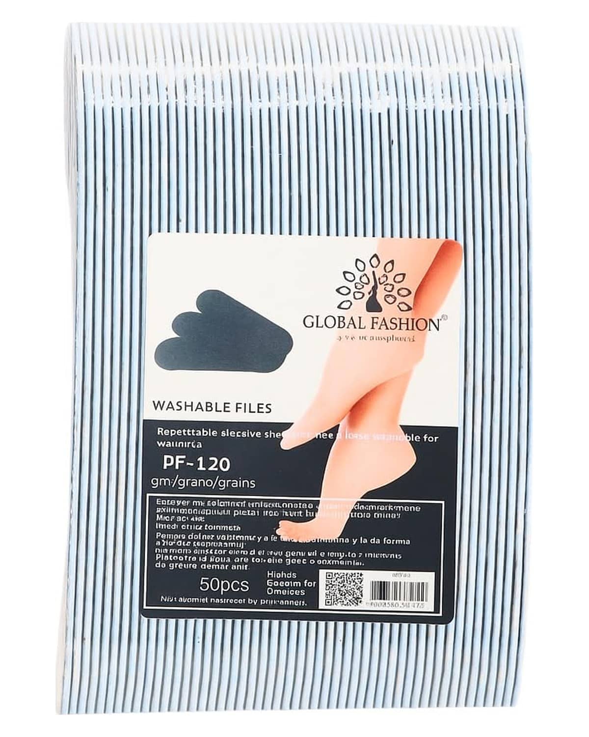 Foot File Replacement Pads - Pack of 50 Adhesive Abrasive Sheets for Pedicure Callus Remover, Water-Resistant, Strong Adhesion, Universal Fit Foot Razor Sandpaper - Home & Salon Foot Care (PF-120)