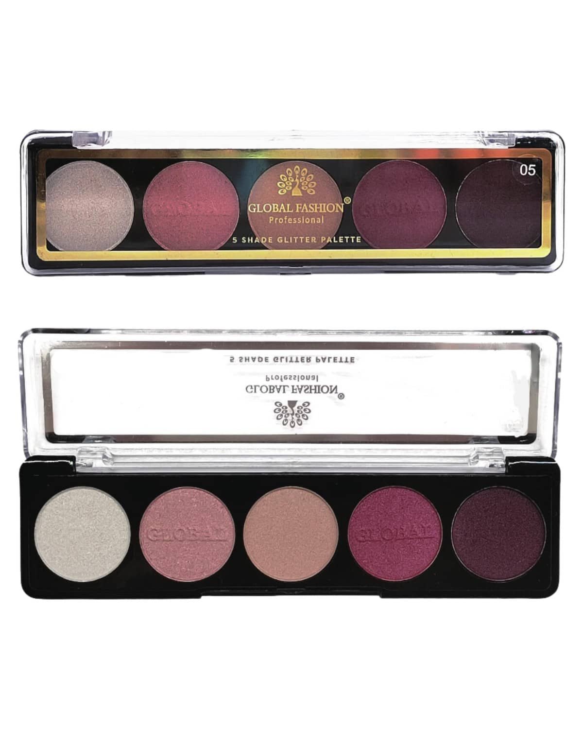 Global Fashion Professional 5-Color Eye Shad Palette - Long-Lasting Matte and Shimmer Shades, High Pigment, Blendable Makeup Palette for Day & Night Looks | (PALETTE 5)