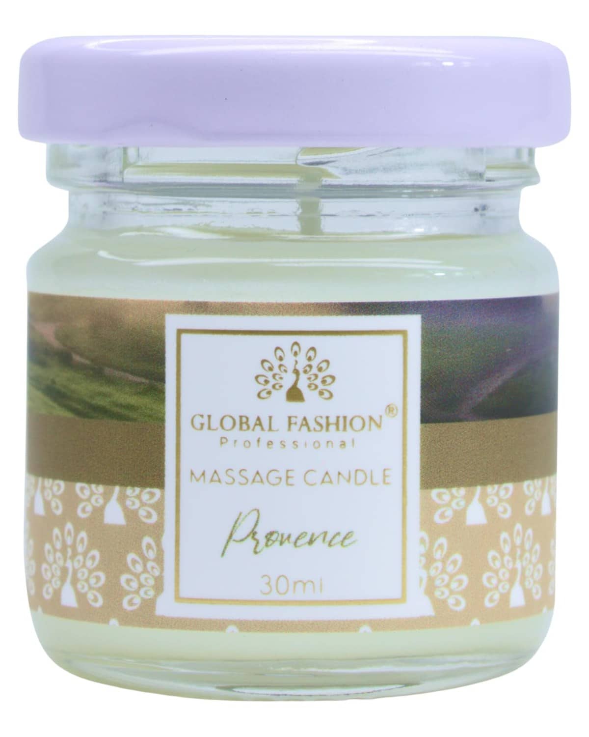 Global Fashion Massage Candle 30 ml - Luxury Body & Massage Oil Candle, Warm Skin-Oil Candle for Home Spa, Couples & Personal Use - Vegan Soy Wax, Home Scented Aromatherapy Gift-Ready (Provence)