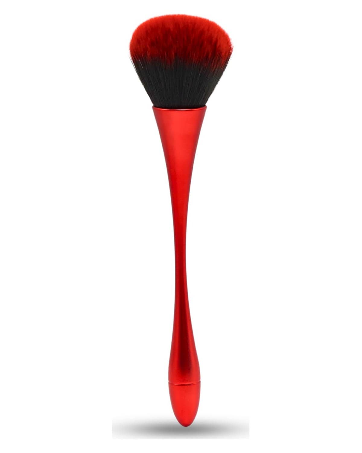 GLOBAL FASHION Professional Nail Dust Removal Brush | Premium Effortless Vegan for Acrylic and Gel Nails | Manicure & Pedicure Clean Up Tool | Soft Bristles | Cruelty-Free | Eco-Friendly | Red