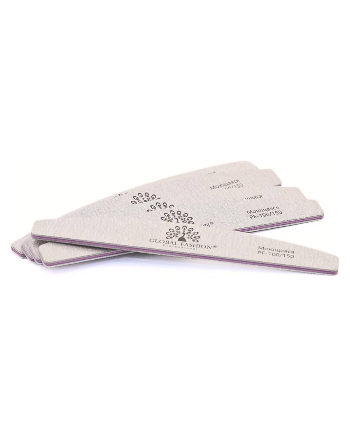 GLOBAL FASHION Professional Washable Nail File Set for Natural & Acrylic Nails: 24 Pieces | (100/150)