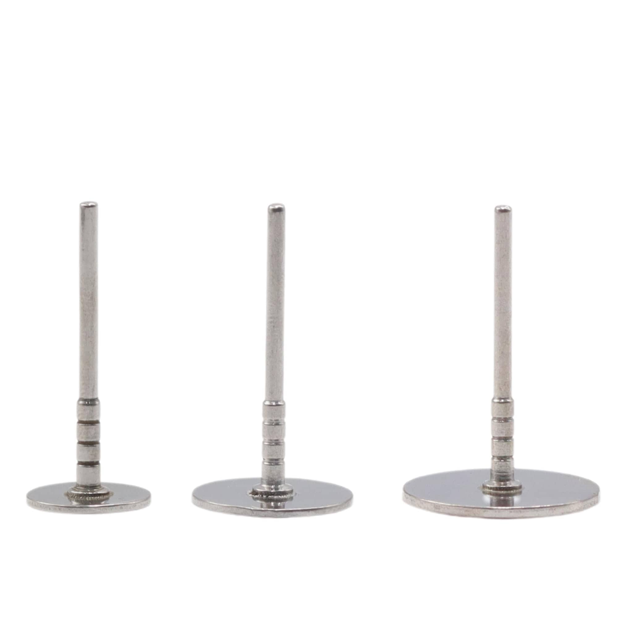 GLOBAL FASHION Professional Stainless Steel Disc for Sanding Paper (25mm, 20mm, 15mm) - Metal Disk Nail Drill Bits & Drill Nails Accessories | (Set of 3)
