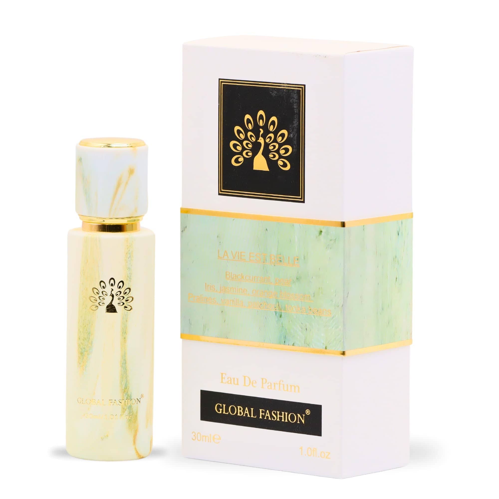 Global Fashion La Vie Est Belle Eau de Parfum Spray - Elegant & Long-Lasting Fragrance for Women, with Blackcurrant, Pear, Iris, Jasmine, and Vanilla Notes, 30ml | Perfume for Ever