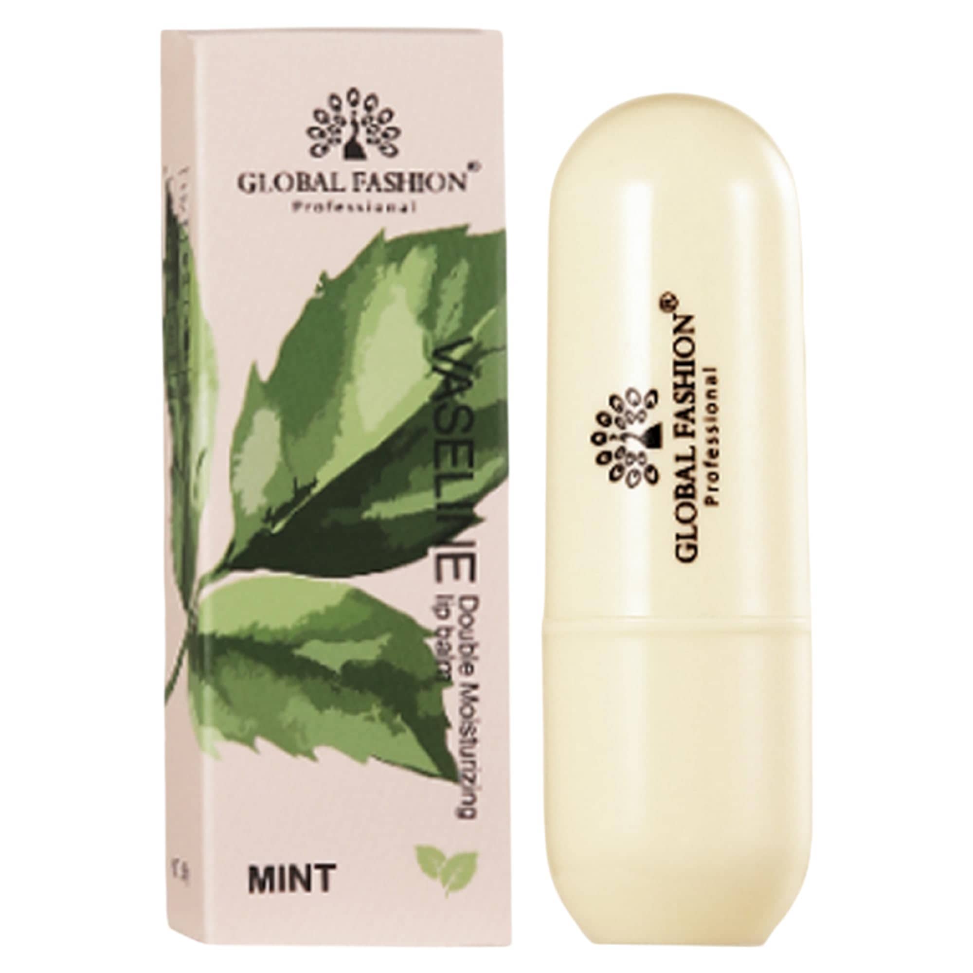 Global Fashion Korean Lip Balm - 4 Flavours, Deeply Moisturizing, Non-Sticky Formula, Natural Ingredients, Smooth & Nourished Lips, Colorless, Unisex Daily Lip Care (3.8g, Mint)