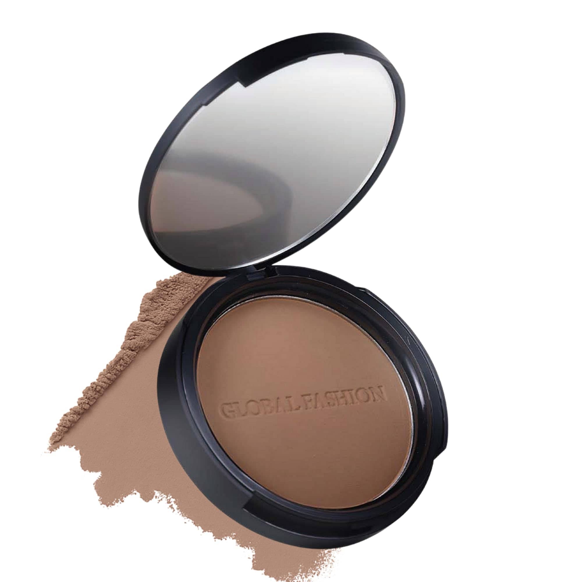 Global Fashion Waterproof Makeup Setting Powder - 8 Shades, 24-Hr Sweat-Proof, Oil-Control, Matte Finish, Compact with Mirror & Puff, Lightweight, Pore-Blurring Coverage (108 - Ric)