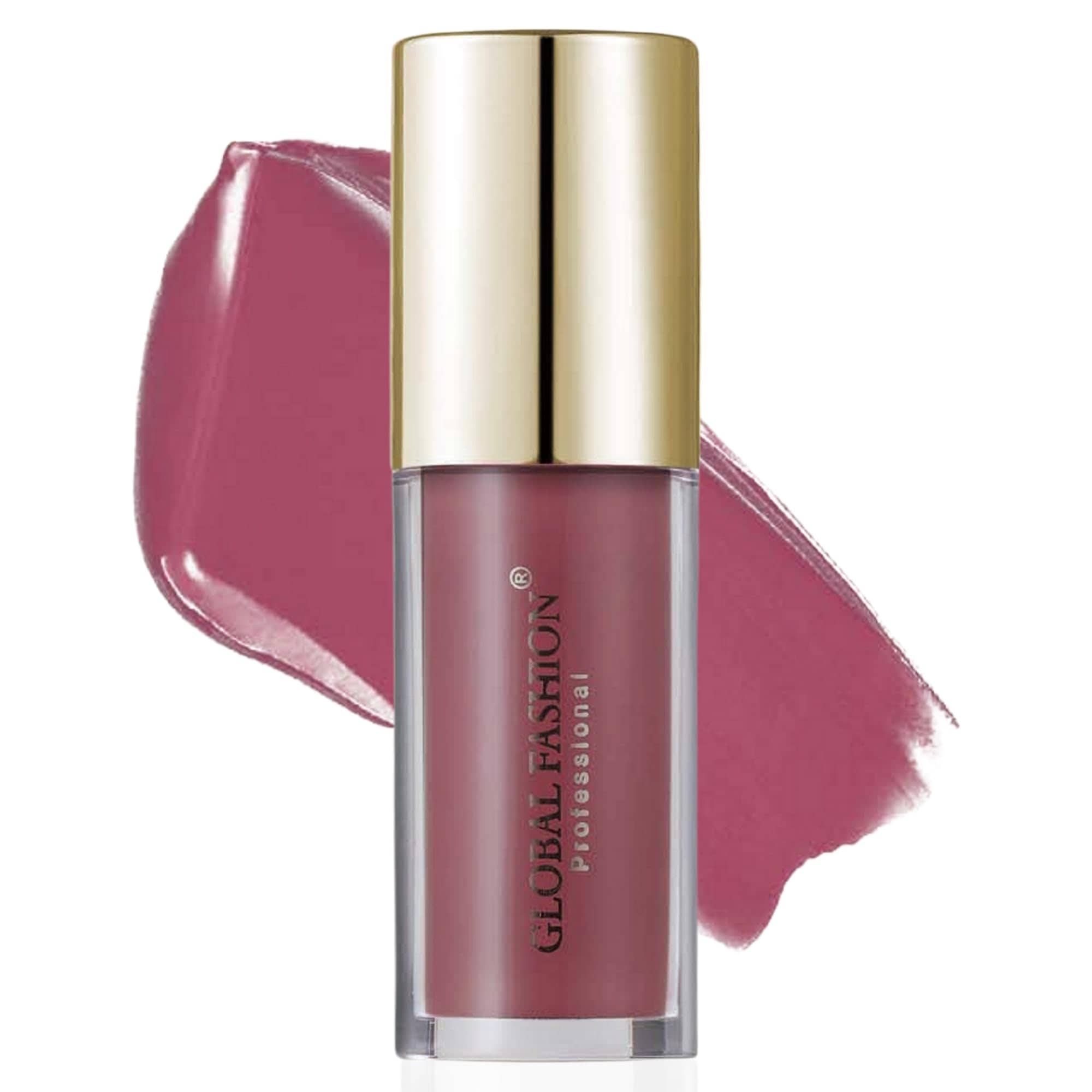 GLOBAL FASHION Velvet Lasting Matte Lip Gloss 4g - 24 Shades, Lightweight, Long-Lasting, Non-Sticky, High-Pigment, Hydrating with Jojoba Oil & Vitamin E for Smooth Wear (122 - Rose)