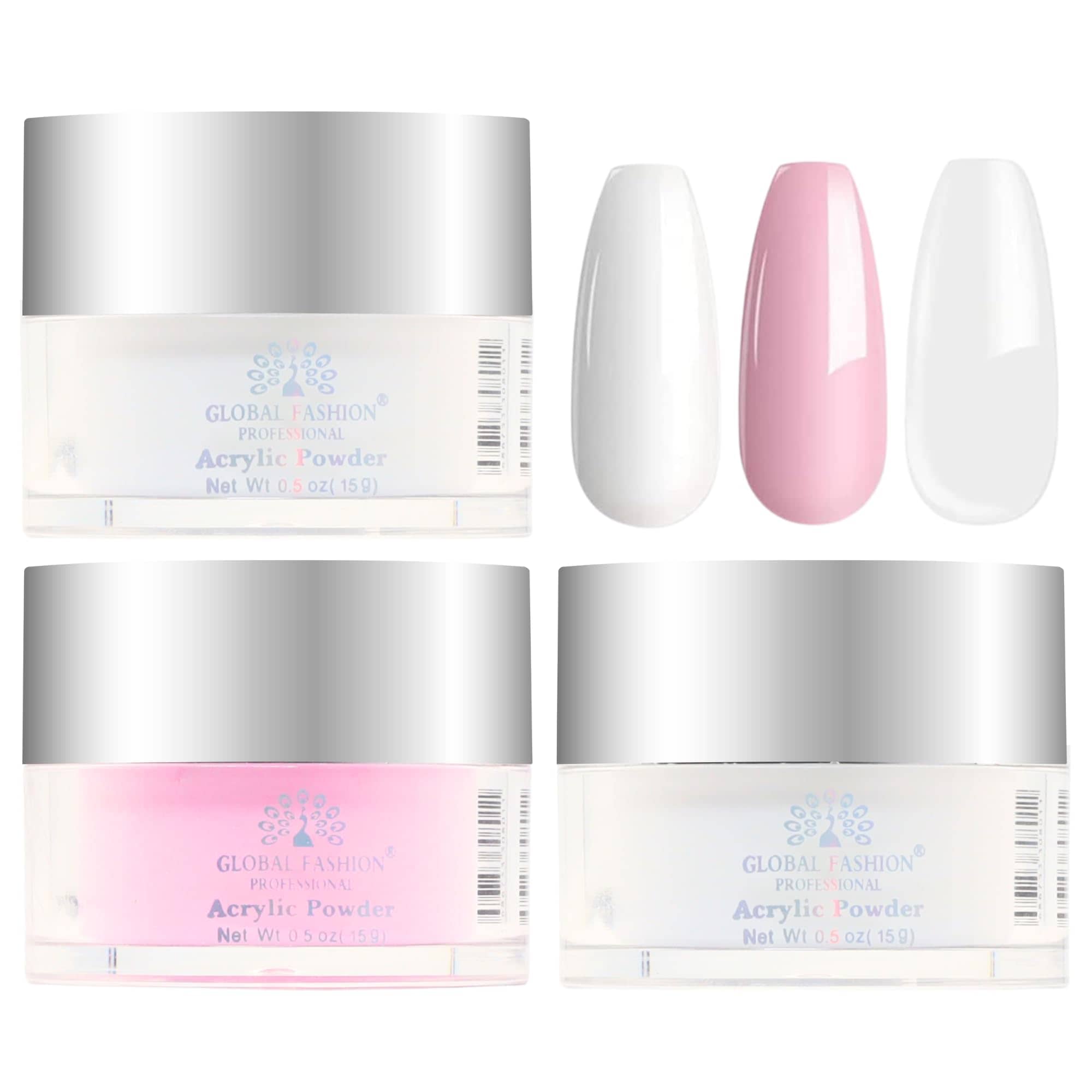 Acrylic Powder - Clear Finish, Strong Adhesion, Bubble-Free, Non-Yellowing, For Nail Extensions, Overlays, 3D & French Nails, Low-Odor, Fast-Setting, Professional Salon-Quality For