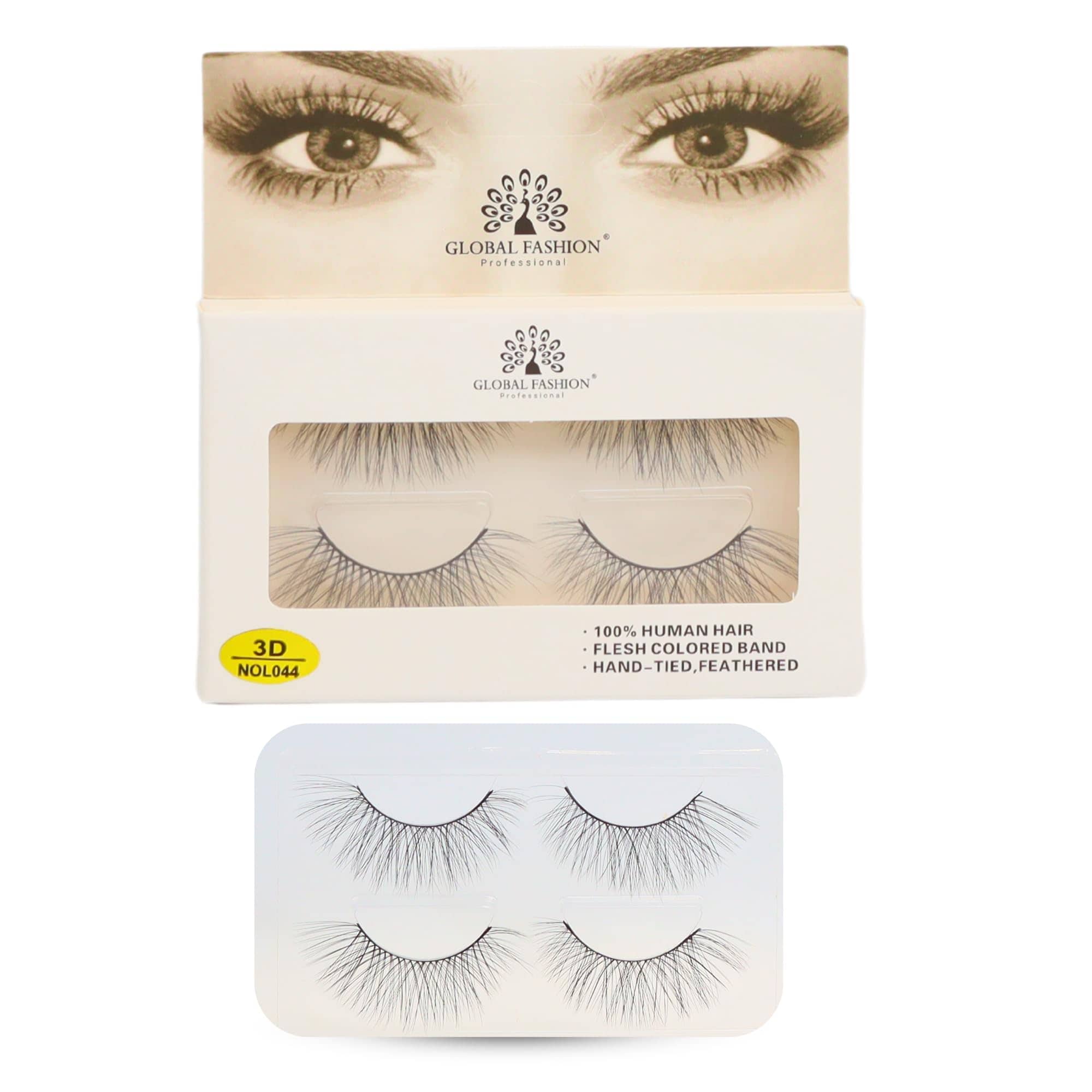 False Eyelashes Pack - Wispy Natural Look, Mink Fluffy Strips, Cat Eye and Fox Eye Lashes, Reusable, Easy Application, Perfect for Daily Wear & Special Occasions | (Eyelash 3D NOL0)