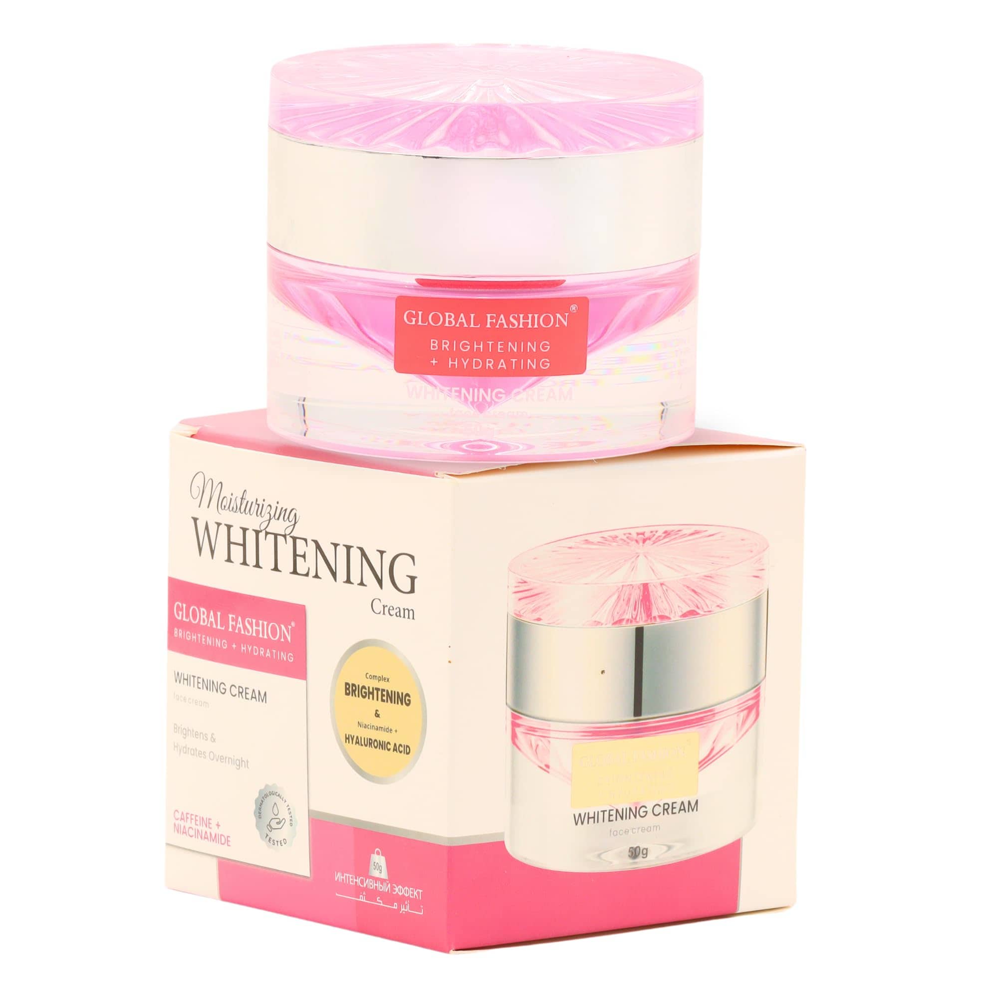 Moisturizing Whitening Cream 30g – Brightening & Hydrating Face Cream with Niacinamide, Caffeine, Hyaluronic Acid & Vitamin C – Evens Skin Tone, Reduces Dark Spots & Restores Skin