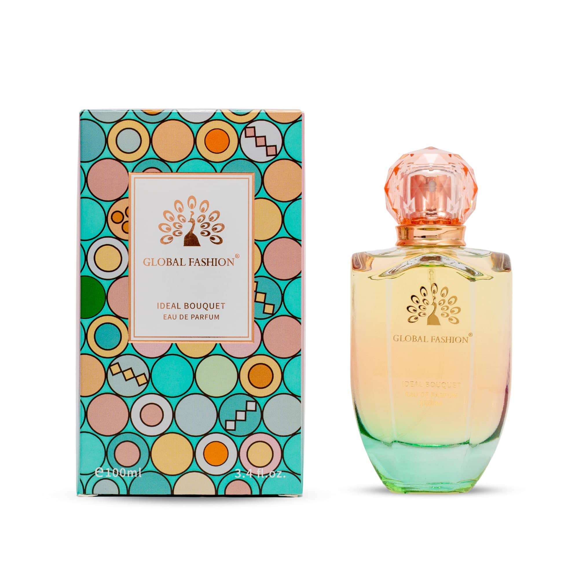 Eau De Parfum 100ml - Global Fashion | Natural Spray Luxury Fragrance for Women, Long-Lasting with Bergamot, Rose, Jasmine, Musk & Vanilla Notes | Perfect for Any Occasion (Ideal B)
