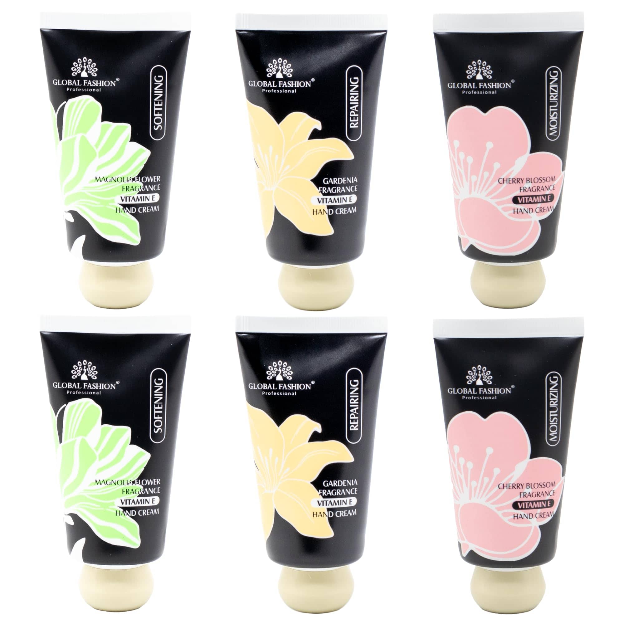 Vitamin E Hand Cream Set, 48H Deep Moisture & Fast Absorbing, Trio Fragrances (Cherry Blossom, Gardenia, Magnolia), Non-Greasy Formula for Soft Hands, 30g Travel Size (Mix Fragranc)