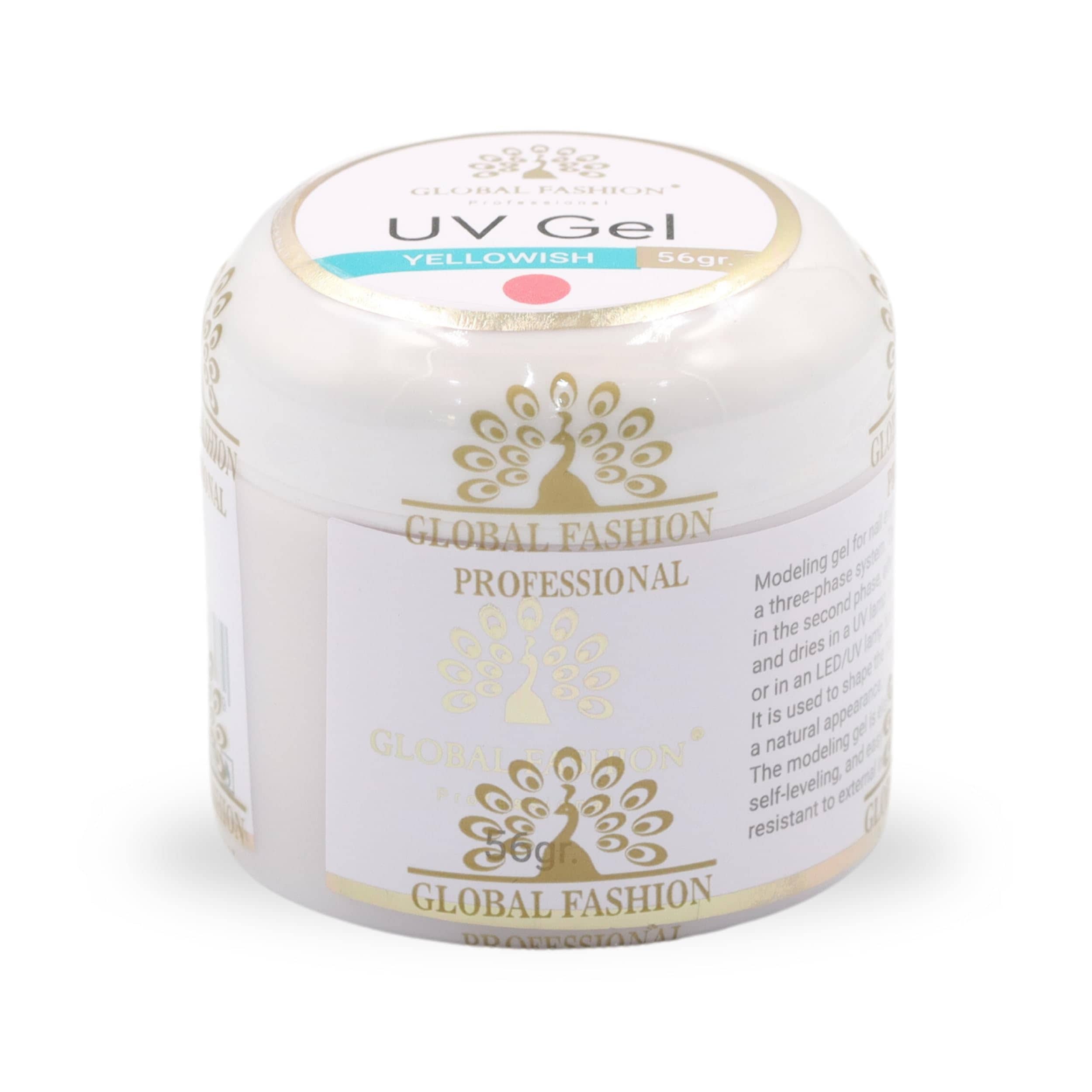 GLOBAL FASHION Professional UV Gel for Nail Extensions | (Yellowish 56g)