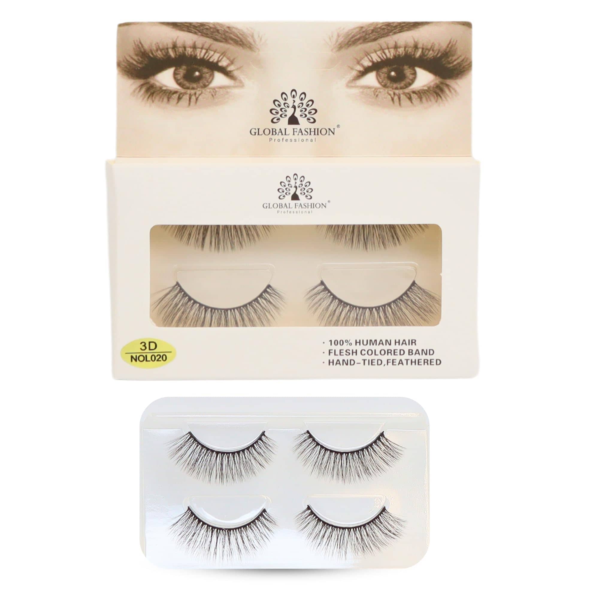 False Eyelashes Pack - Wispy Natural Look, Mink Fluffy Strips, Cat Eye and Fox Eye Lashes, Reusable, Easy Application, Perfect for Daily Wear & Special Occasions | (Eyelash 3D NOL0)