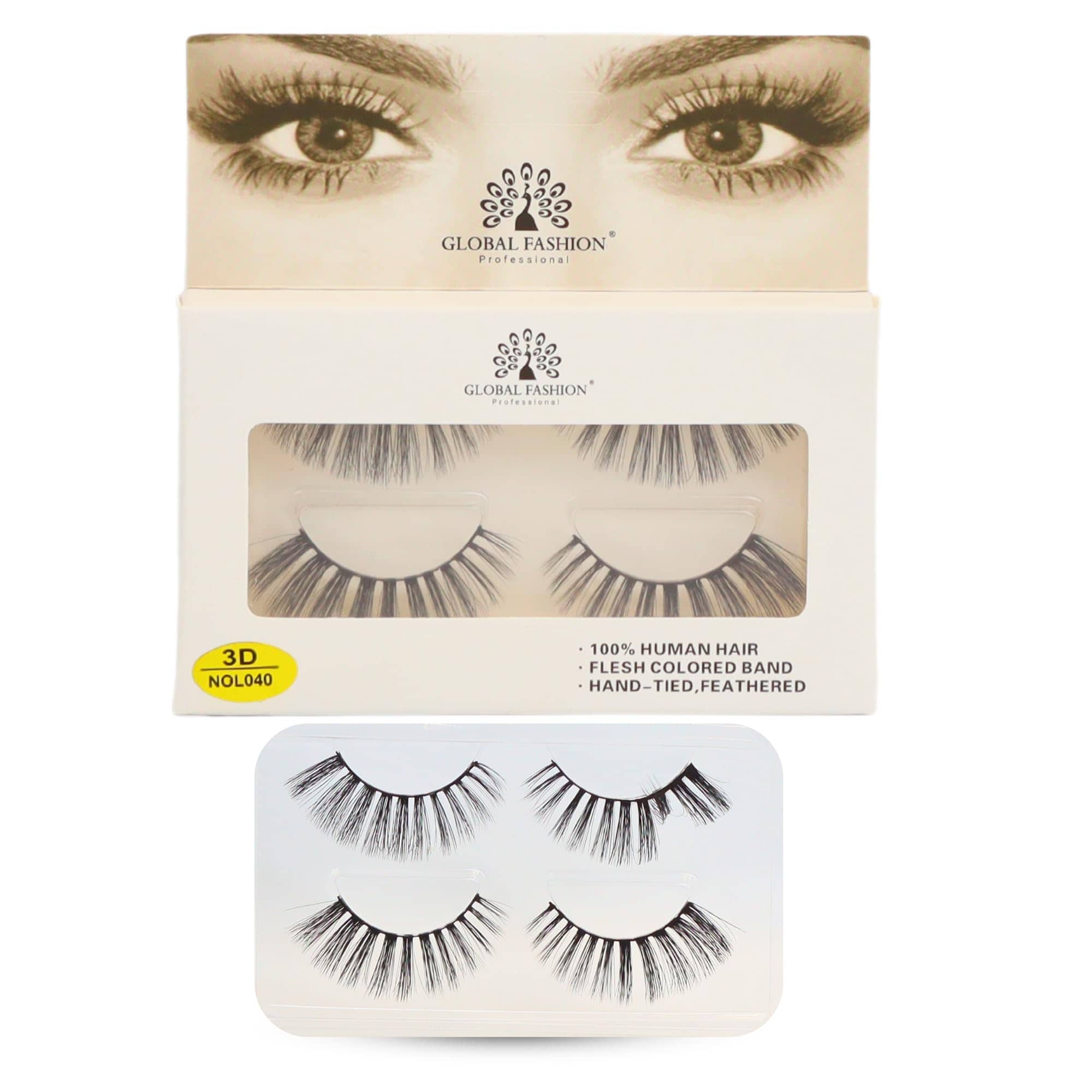 False Eyelashes Pack - Wispy Natural Look, Mink Fluffy Strips, Cat Eye and Fox Eye Lashes, Reusable, Easy Application, Perfect for Daily Wear & Special Occasions | (Eyelash 3D NOL0)