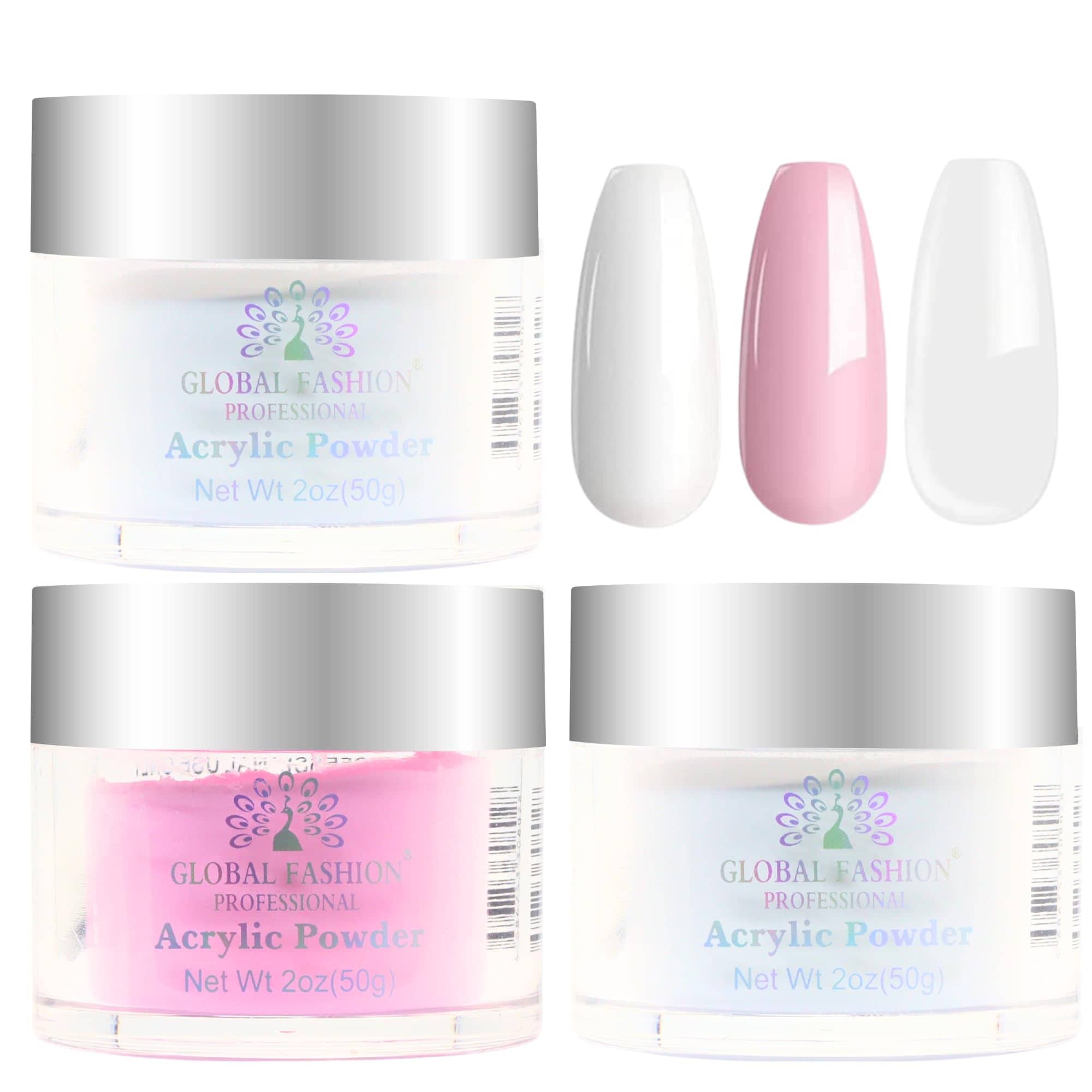Acrylic Powder - Clear Finish, Strong Adhesion, Bubble-Free, Non-Yellowing, For Nail Extensions, Overlays, 3D & French Nails, Low-Odor, Fast-Setting, Professional Salon-Quality For