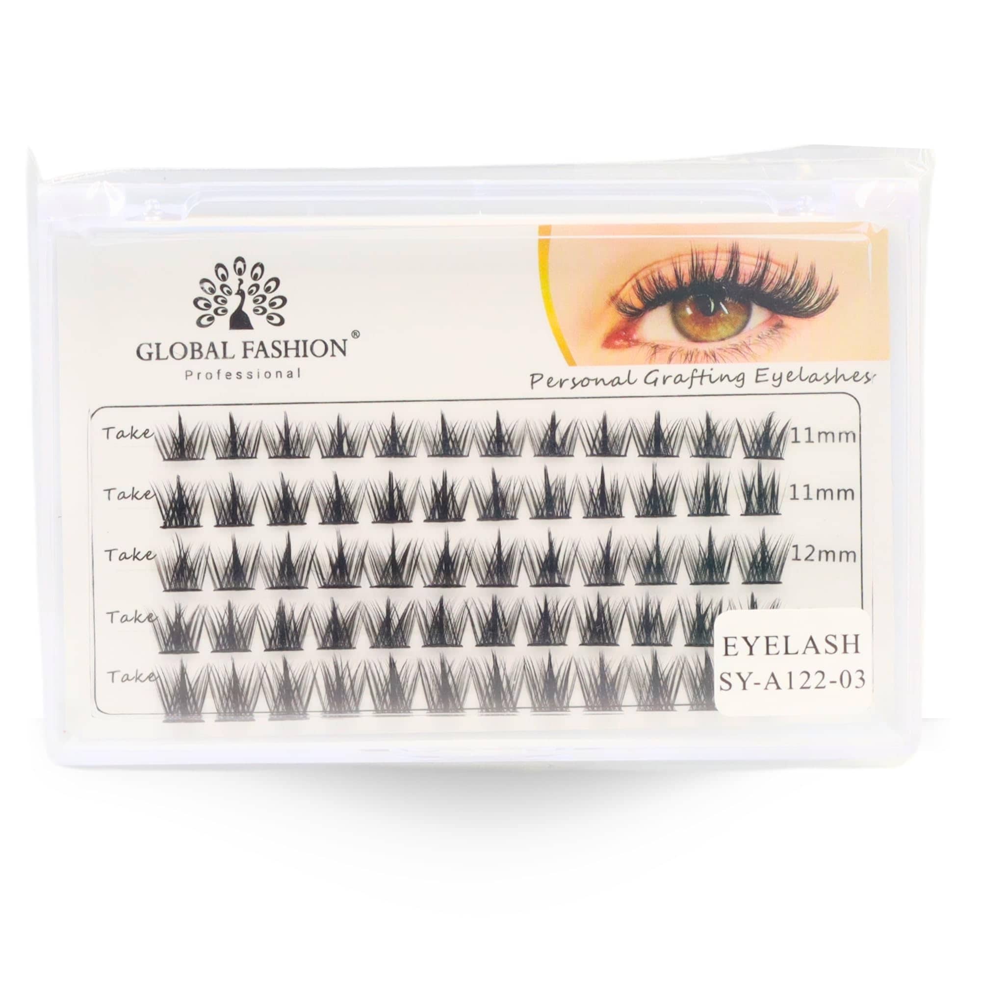 GLOBAL FASHION Professional Effortless Lashes Premade Fans (11-13mm) | Natural Volume & Easy Application | Salon-Quality Lashes at Home | 30,50,60,100 Fans for Multiple Uses | (22)