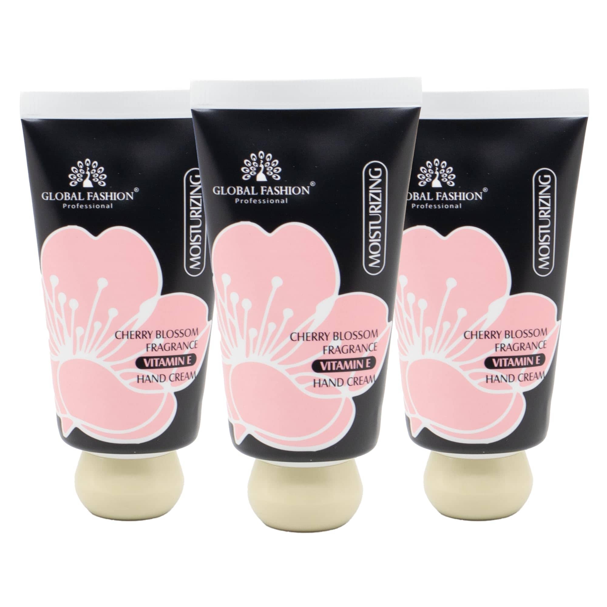 Vitamin E Hand Cream Set, 48H Deep Moisture & Fast Absorbing, Trio Fragrances (Cherry Blossom, Gardenia, Magnolia), Non-Greasy Formula for Soft Hands, 30g Travel Size (Cherry Bloss)
