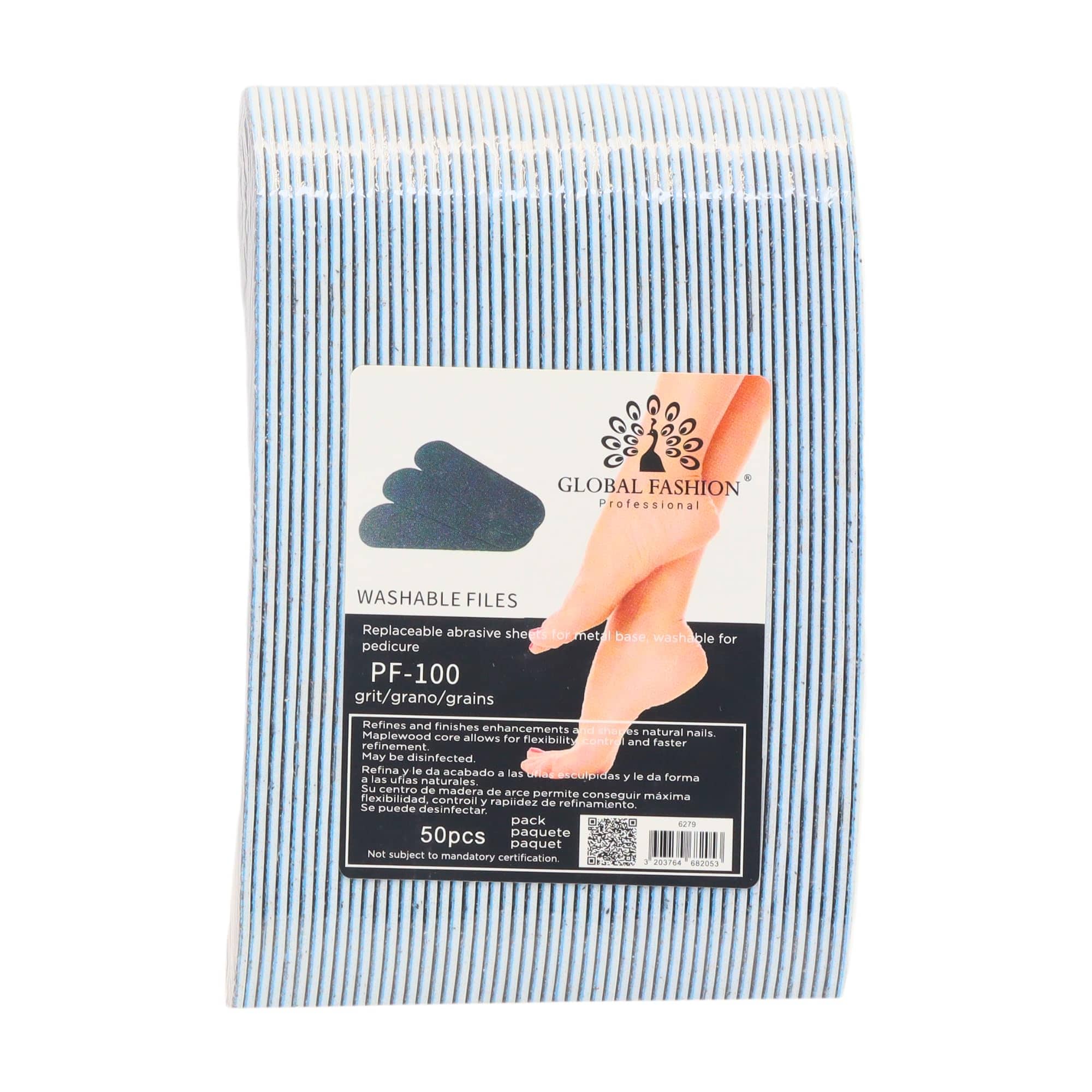 Foot File Replacement Pads - Pack of 50 Adhesive Abrasive Sheets for Pedicure Callus Remover, Water-Resistant, Strong Adhesion, Universal Fit Foot Razor Sandpaper - Home & Salon Fo