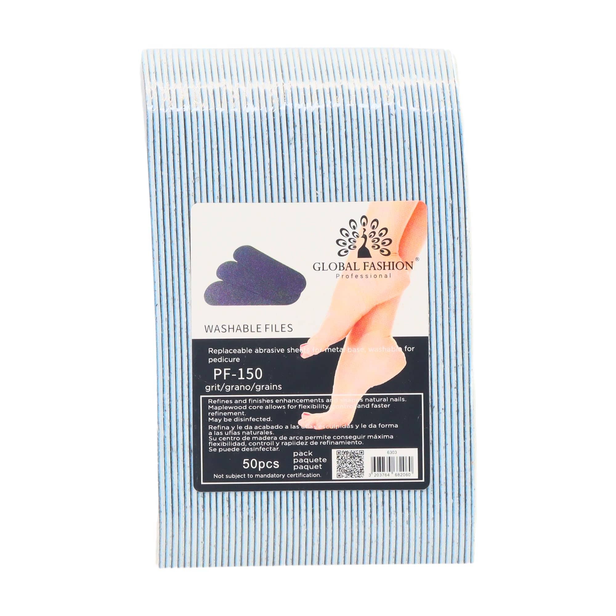 Foot File Replacement Pads - Pack of 50 Adhesive Abrasive Sheets for Pedicure Callus Remover, Water-Resistant, Strong Adhesion, Universal Fit Foot Razor Sandpaper - Home & Salon Fo