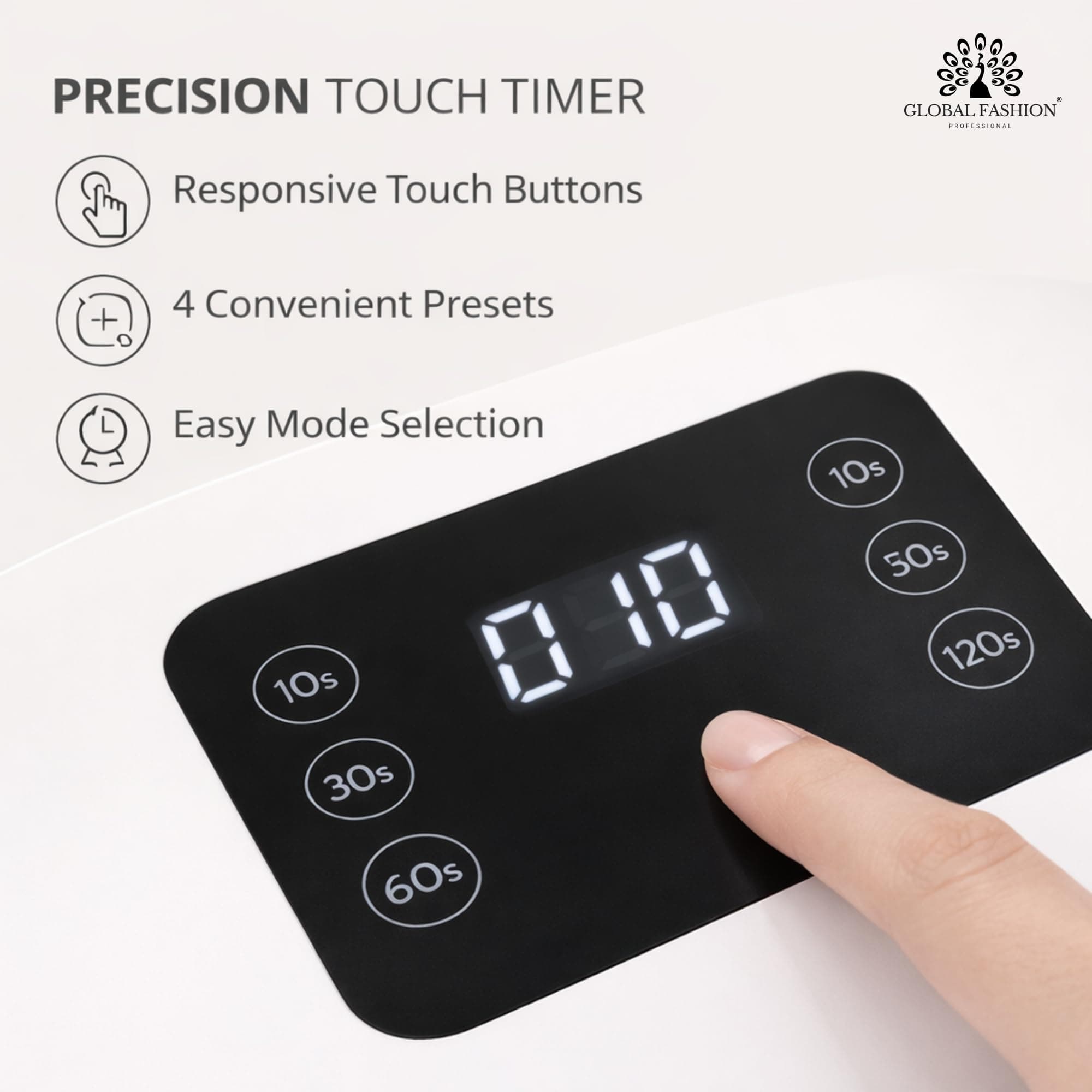 GLOBAL FASHION UV LED Nail Lamp for Gel Nails - 5