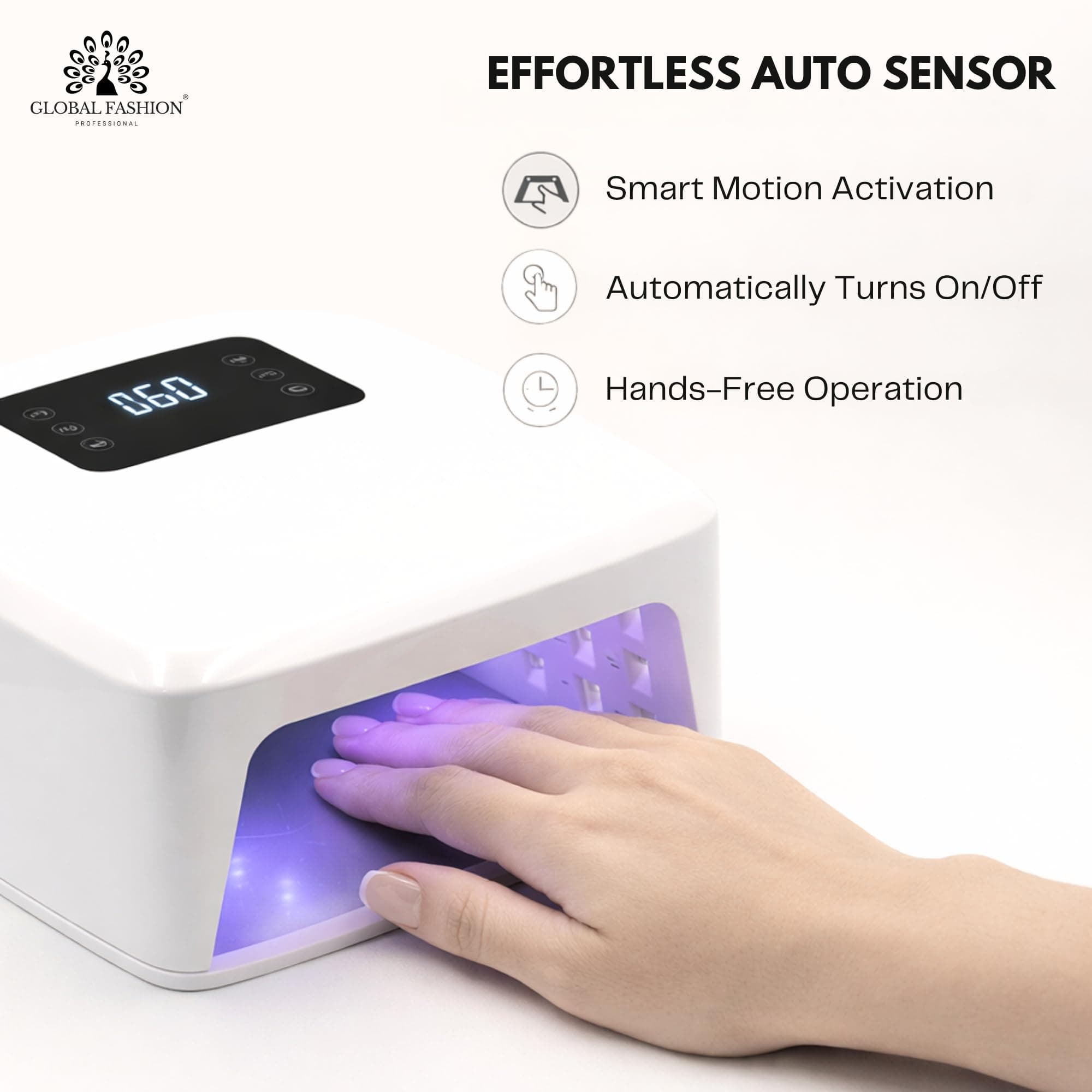GLOBAL FASHION UV LED Nail Lamp for Gel Nails - 3
