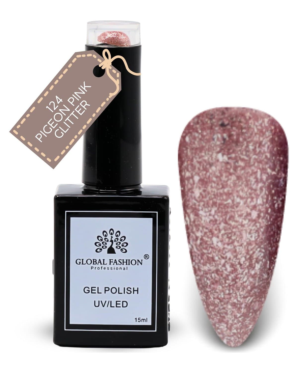 124-Pigeon Pink Glitter