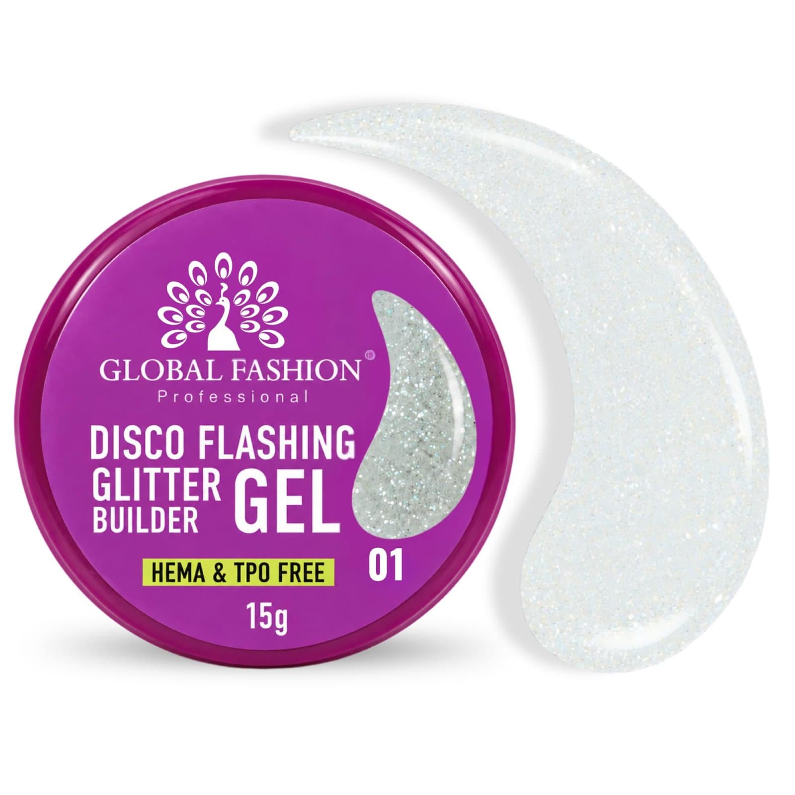 Disco Glitter Builder Gel - 15g