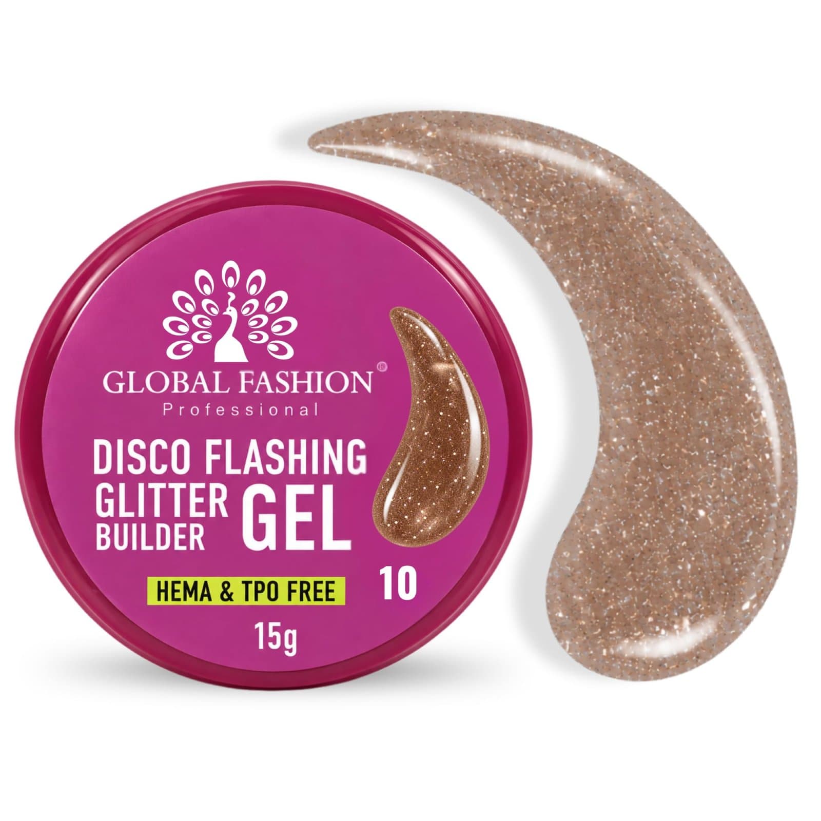 Disco Glitter Builder Gel - 15g - 10