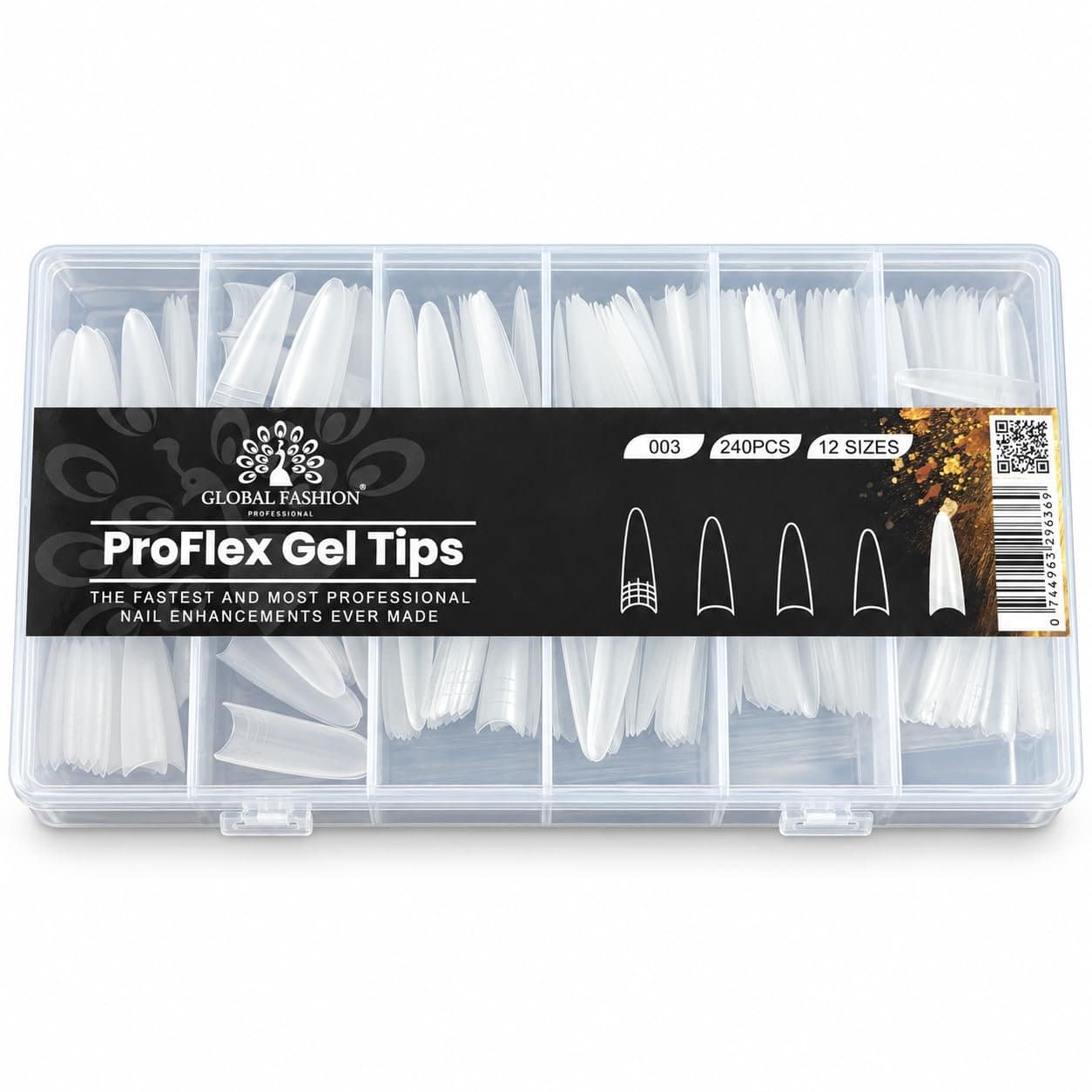 ProFlex Gel Nail Tips - 240 Pcs - 3