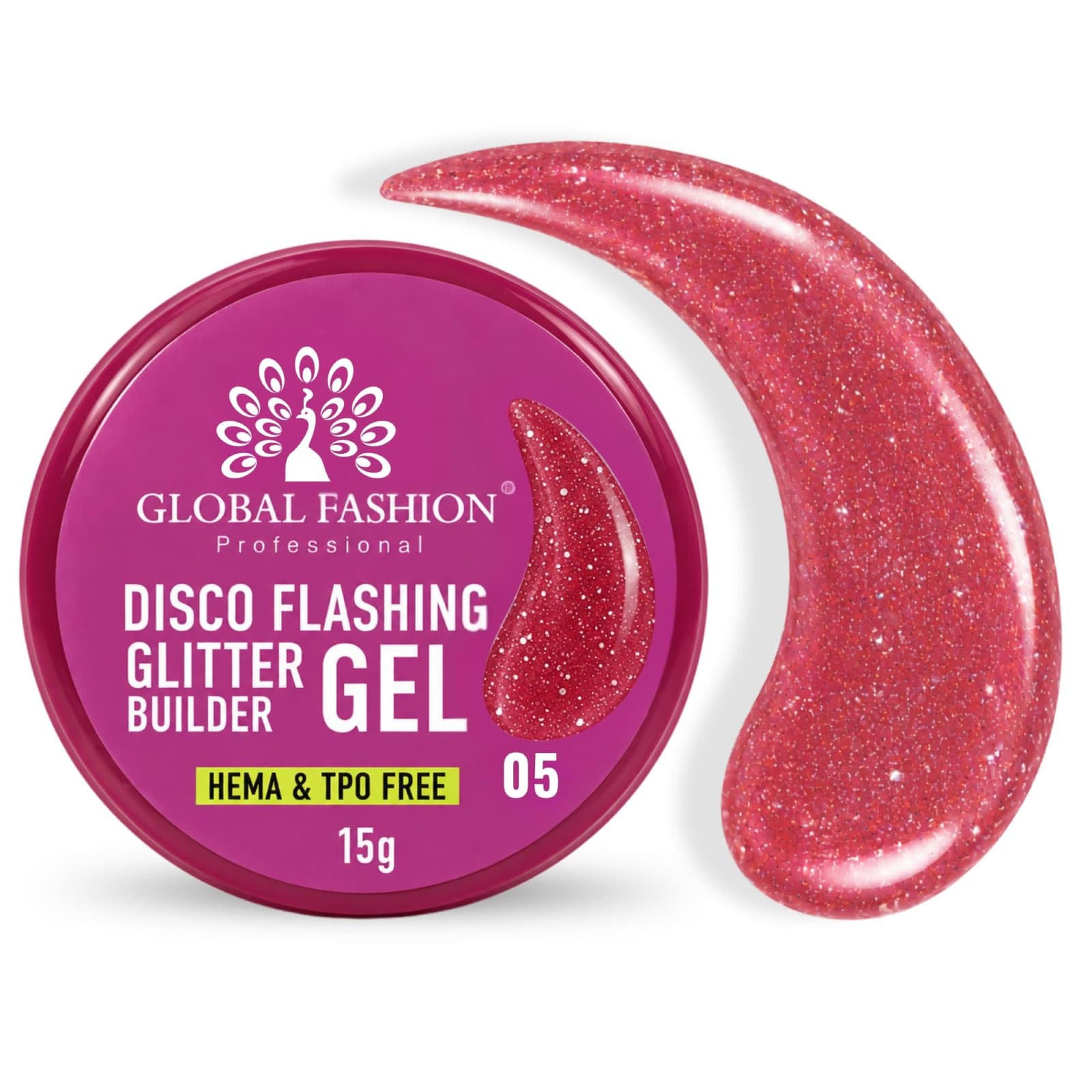 Disco Glitter Builder Gel - 15g - 5