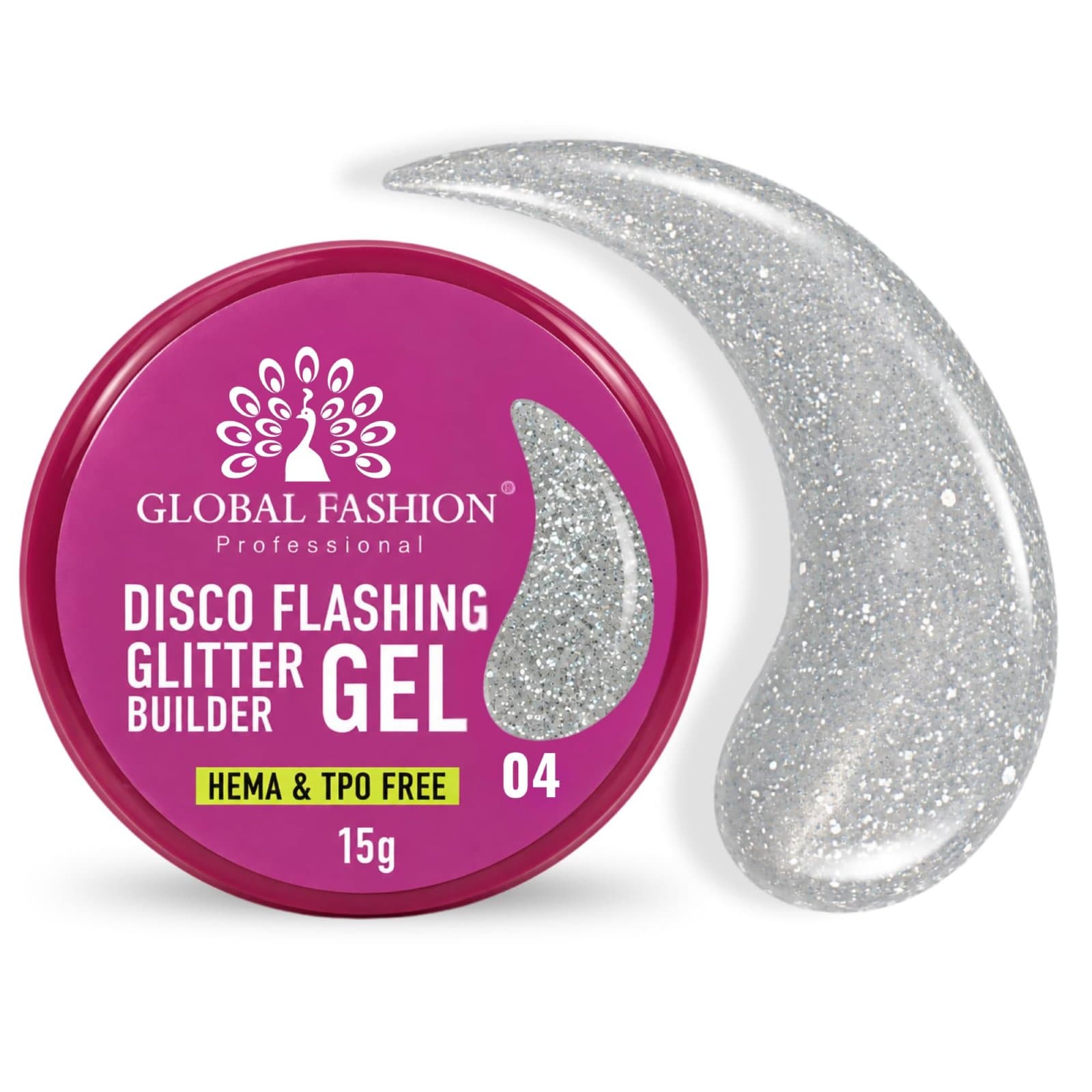Disco Glitter Builder Gel - 15g - 4