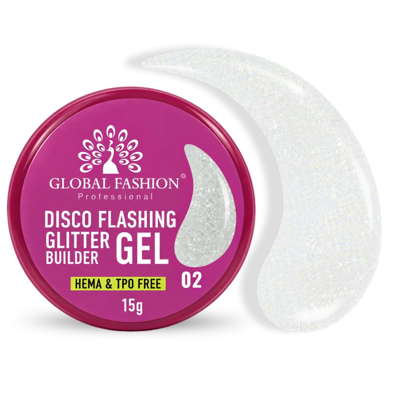 Disco Glitter Builder Gel - 15g - 2